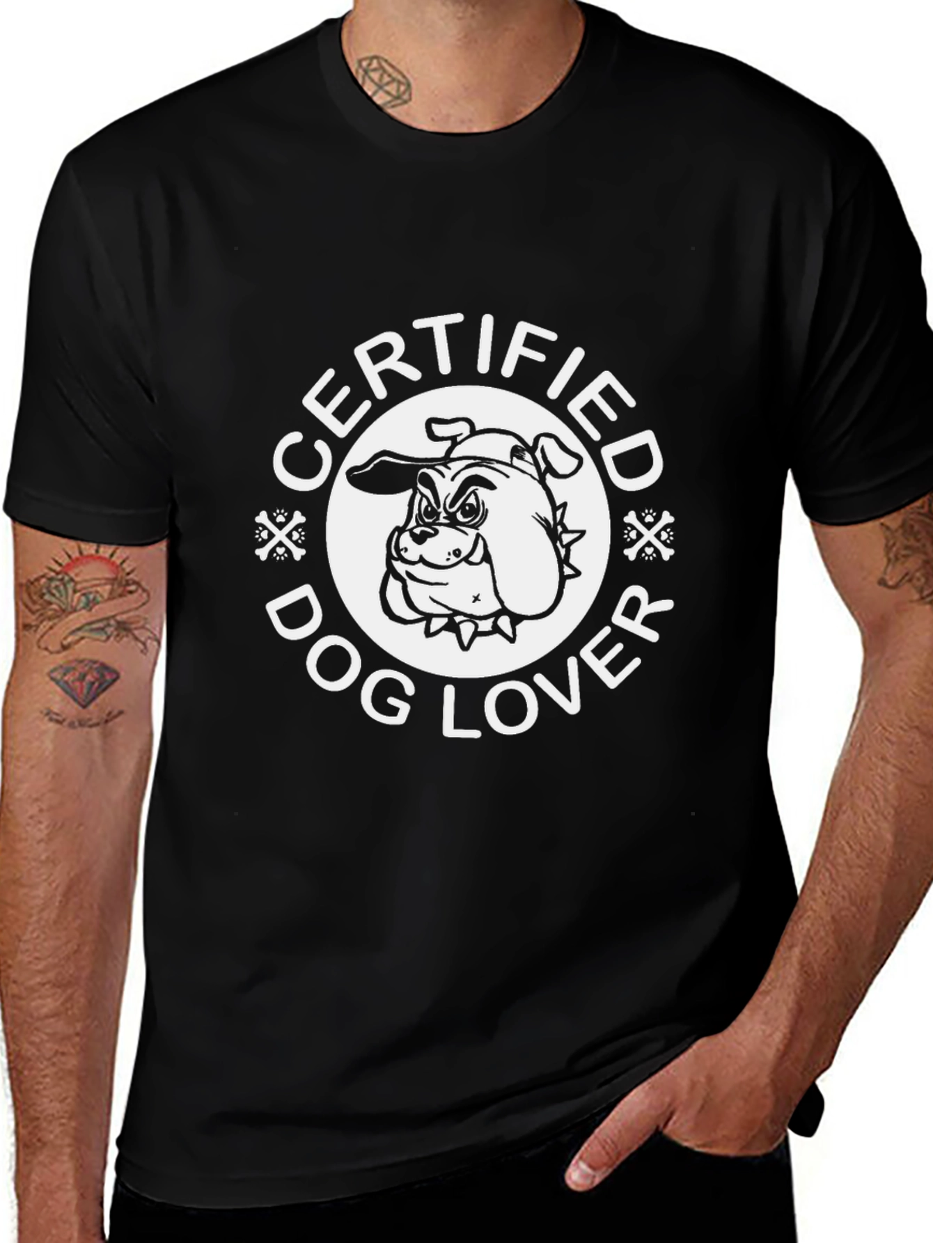 Certified Dog Lover Black T-Shirt