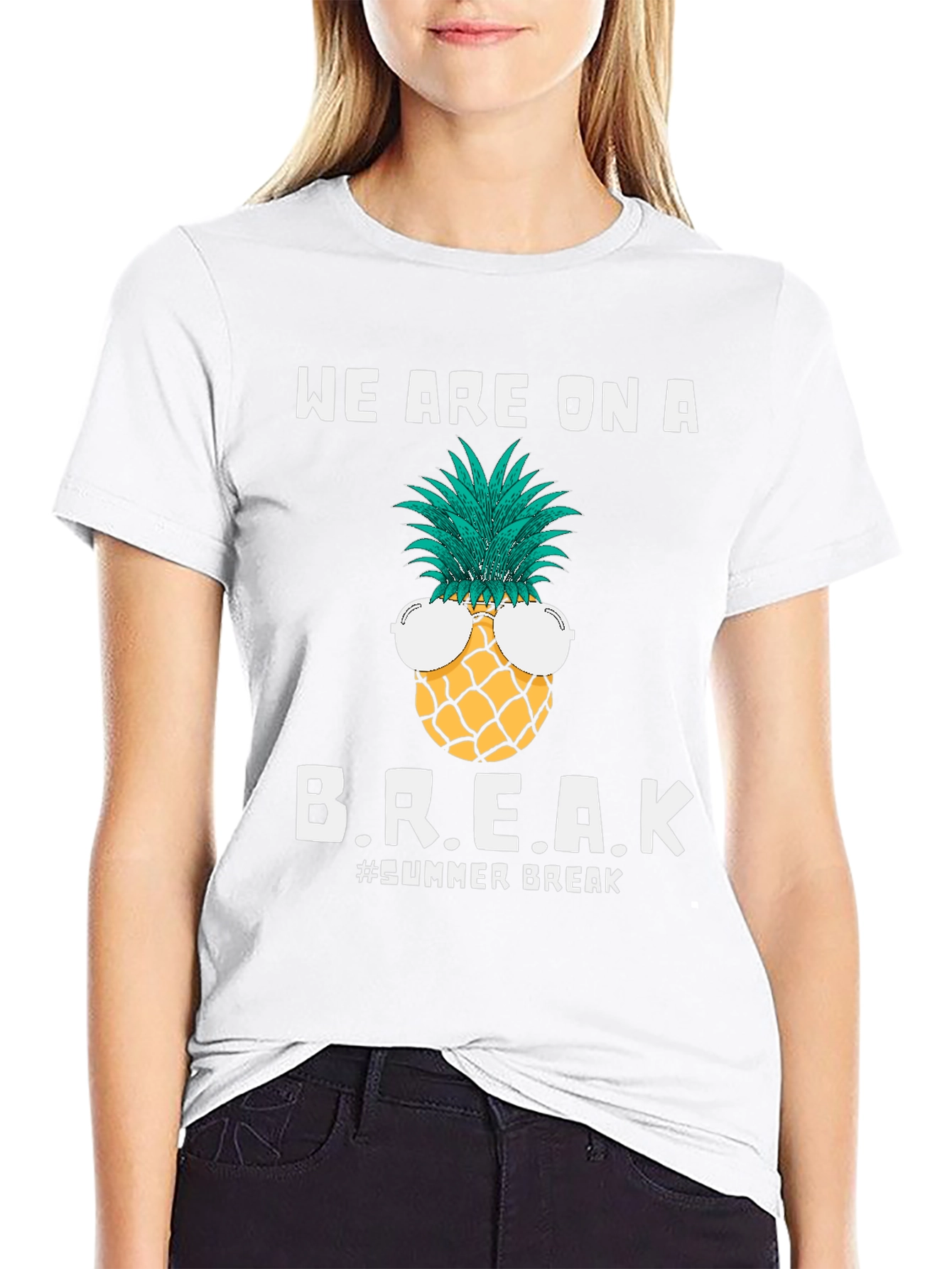 Summer Break Pineapple Graphic T-Shirt