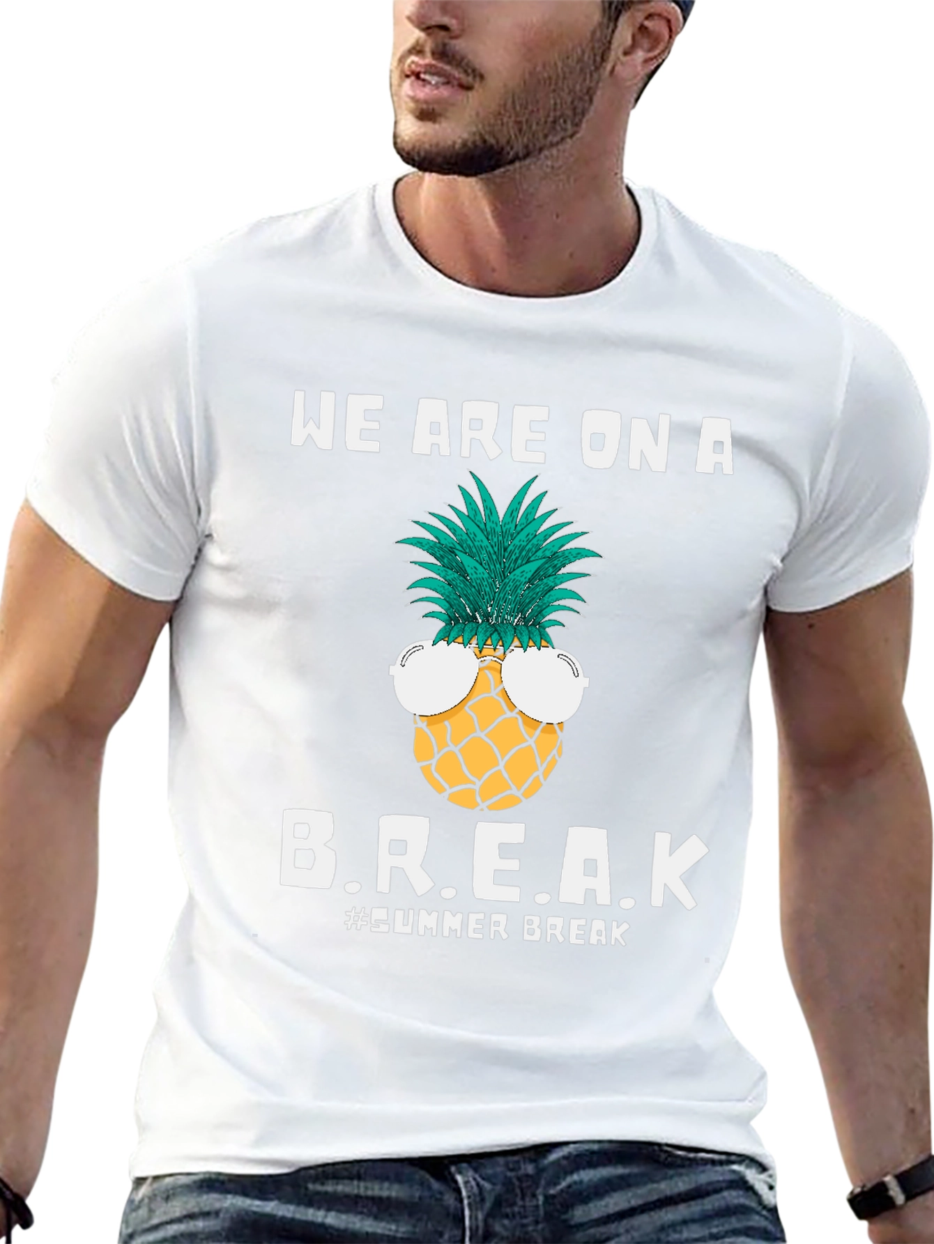 Summer Break Pineapple Graphic T-Shirt