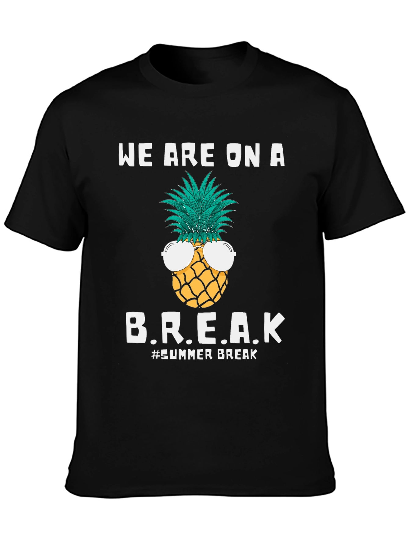 Summer Break Pineapple Graphic T-Shirt