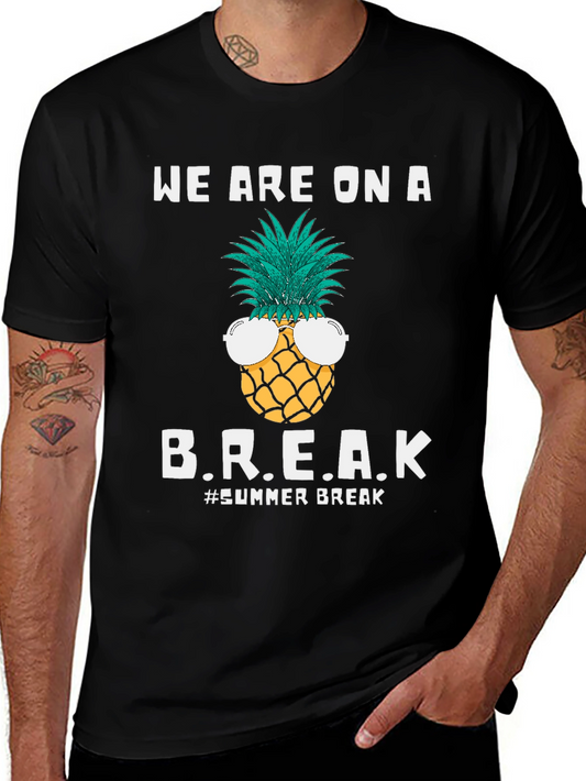 Summer Break Pineapple Graphic T-Shirt