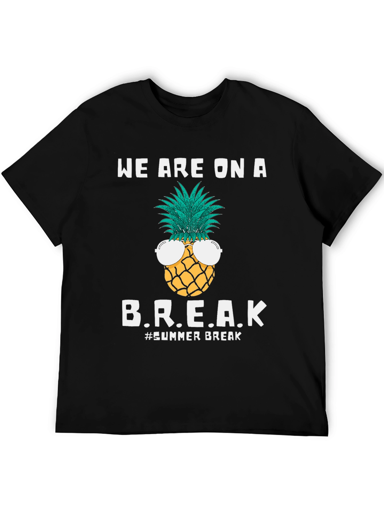 Summer Break Pineapple Graphic T-Shirt