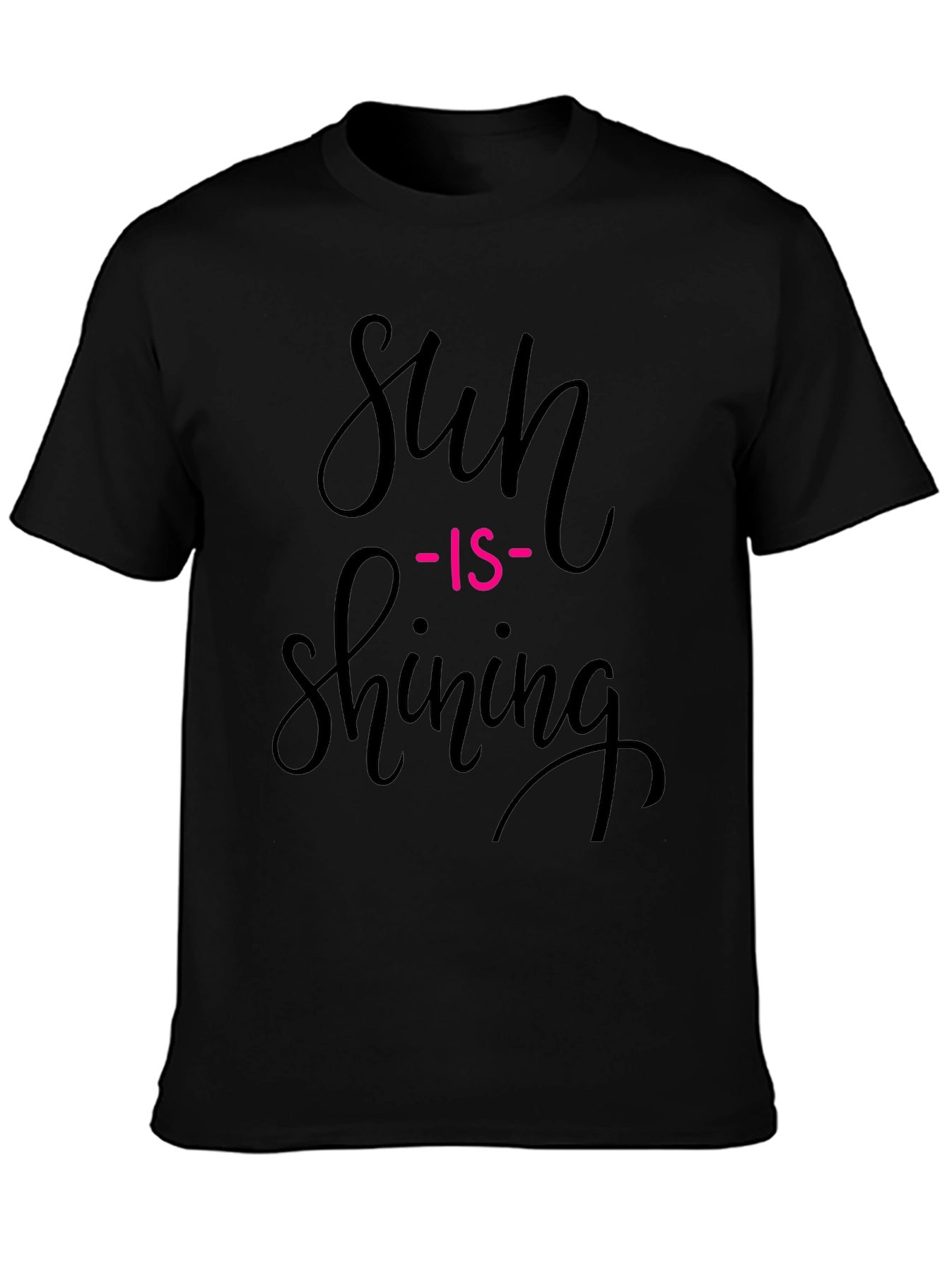 Sun Is Shining Graphic Tee - Black Casual T-Shirt