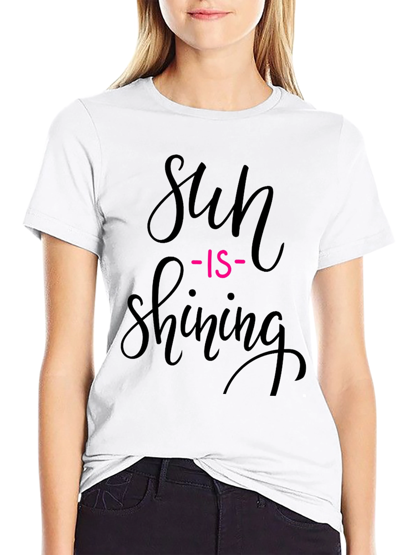 Sun Is Shining Graphic Tee - Black Casual T-Shirt