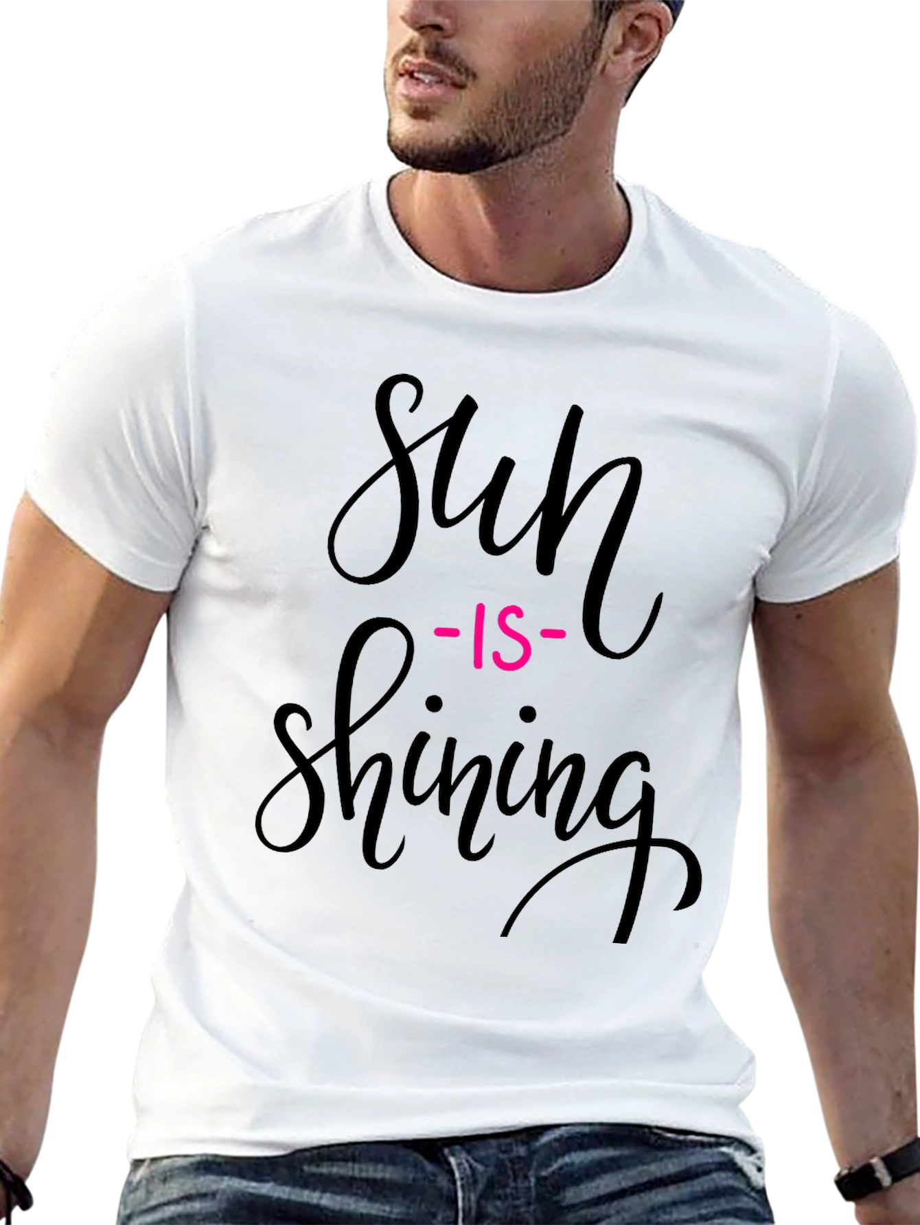Sun Is Shining Graphic Tee - Black Casual T-Shirt