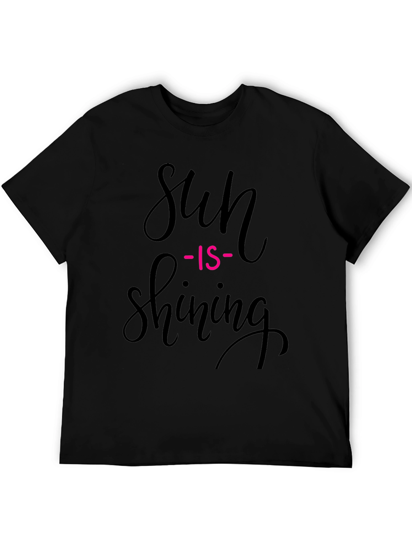 Sun Is Shining Graphic Tee - Black Casual T-Shirt