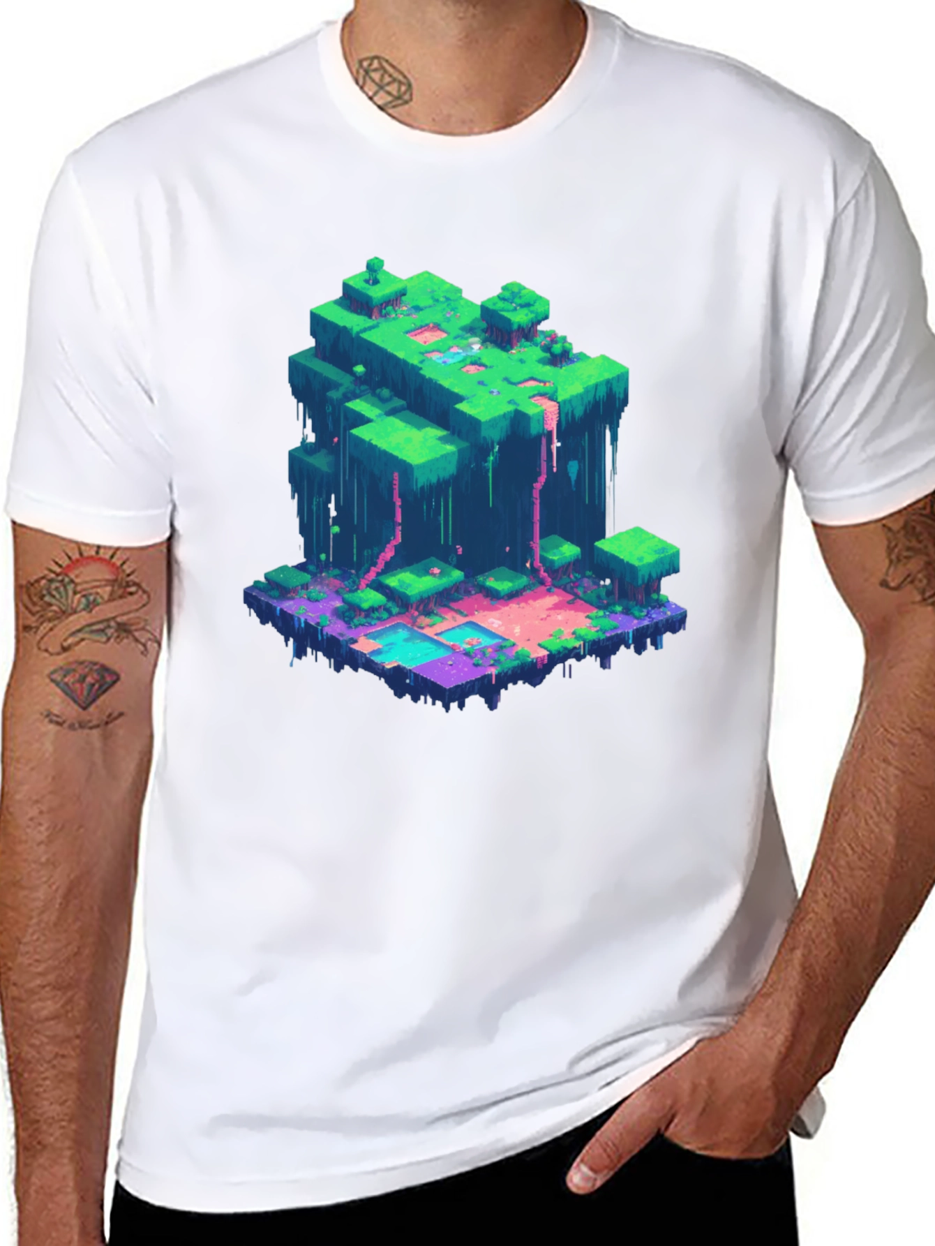 Minecraft Inspired Pixel Art T-Shirt