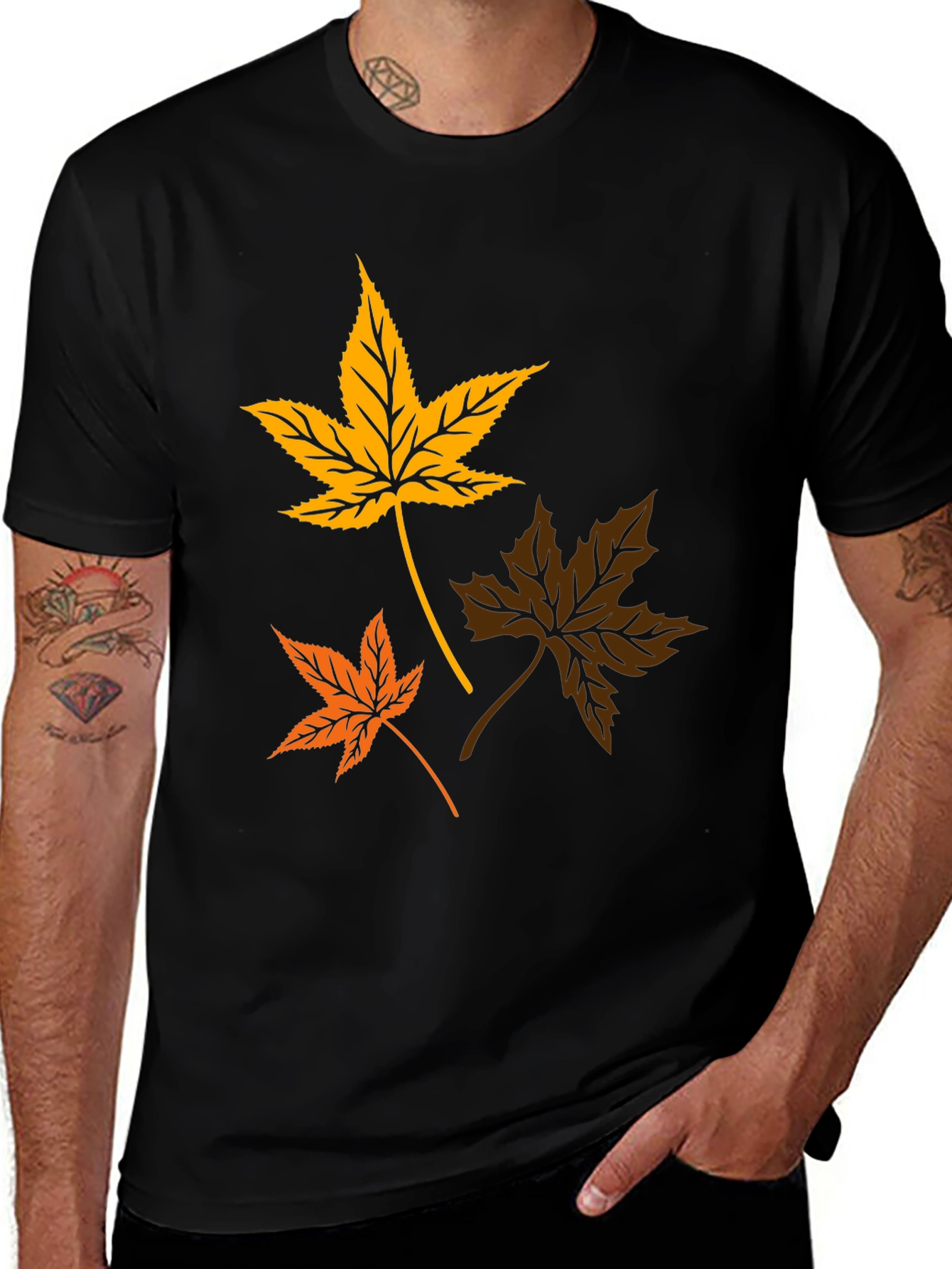 Autumn Leaves Graphic T-Shirt - Stylish Fall Apparel