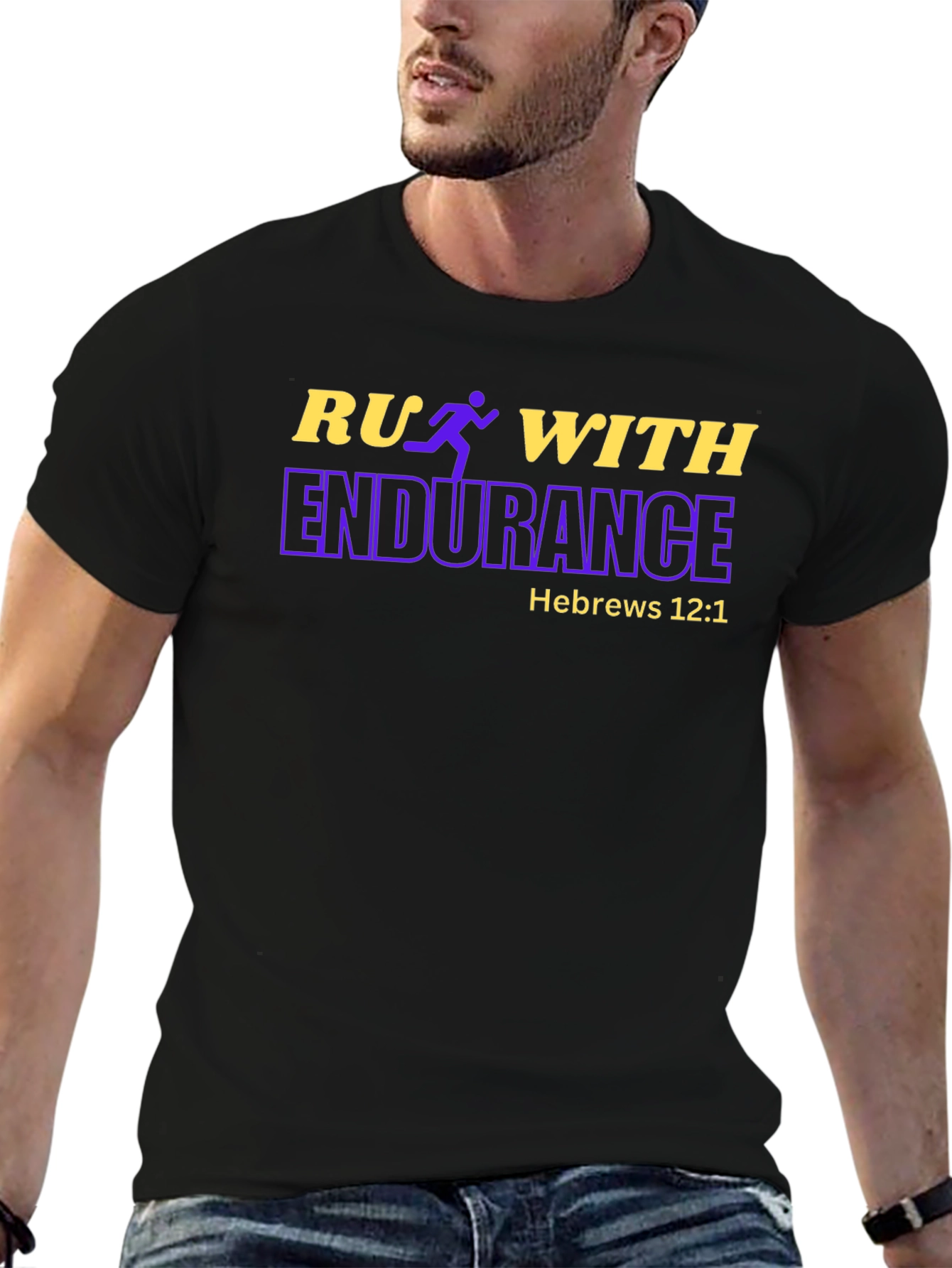 Run With Endurance T-Shirt Hebrews 12:1