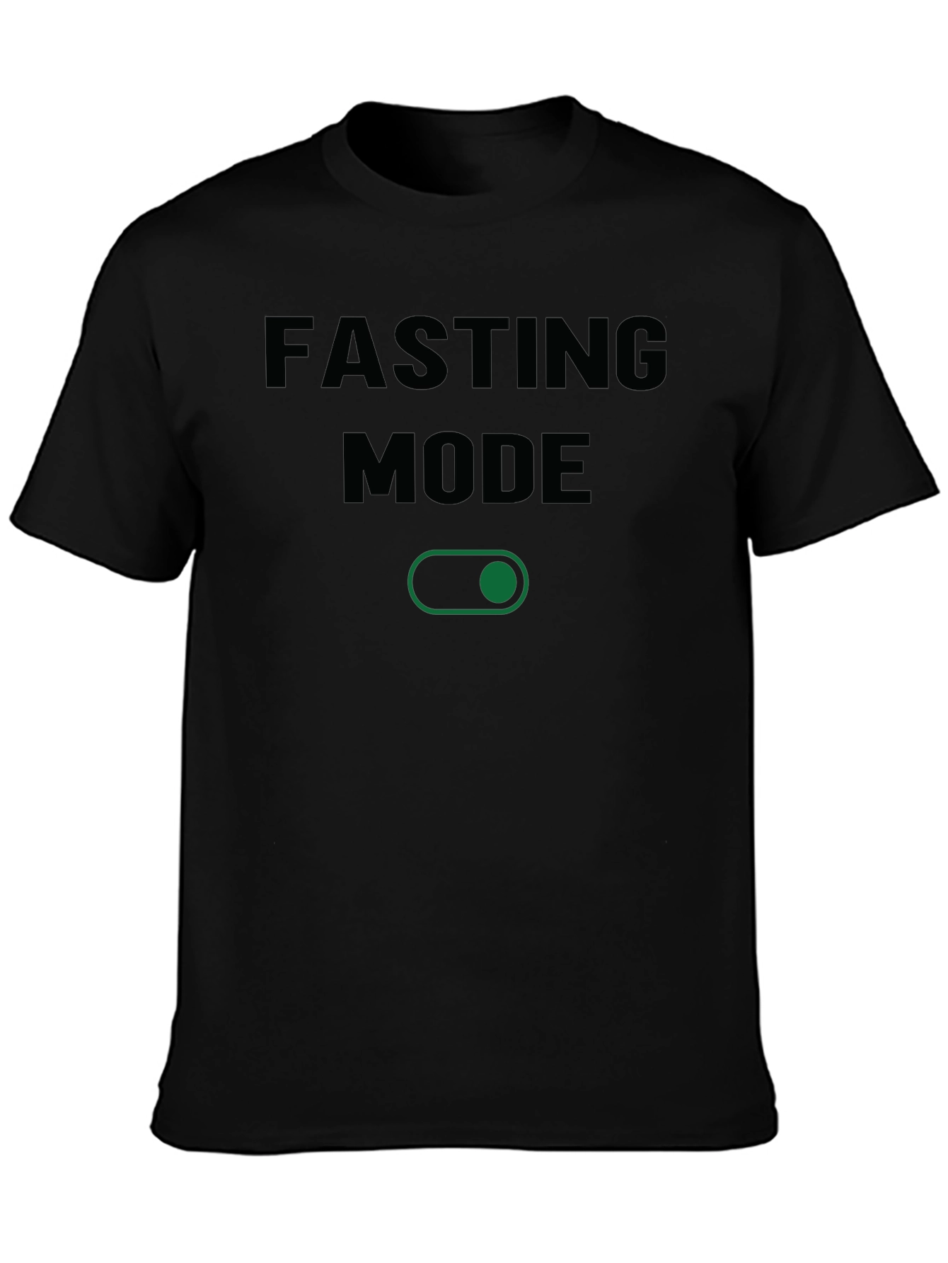 Fasting Mode Graphic Tee - Black Cotton