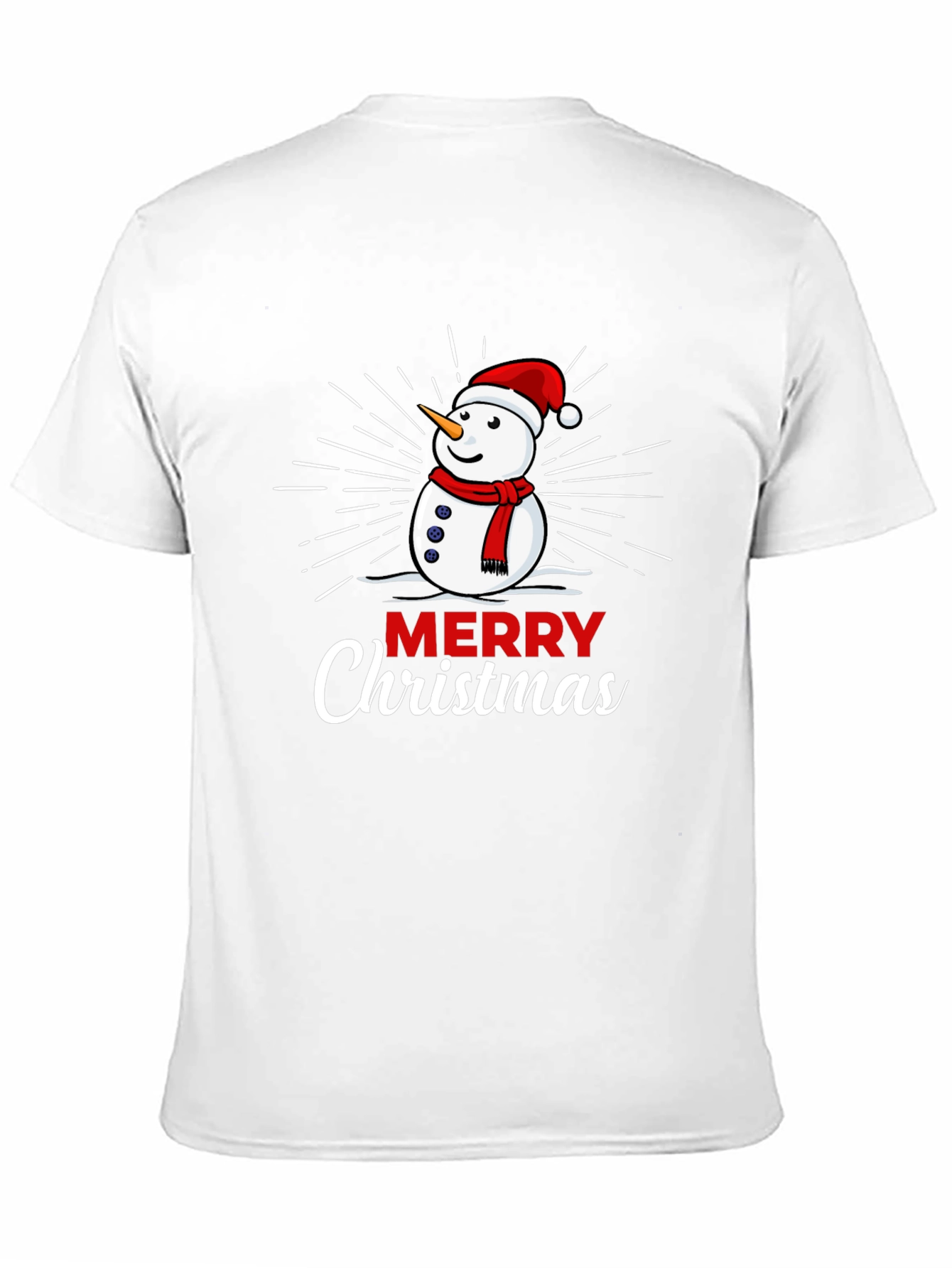 Merry Christmas Snowman Graphic T-Shirt