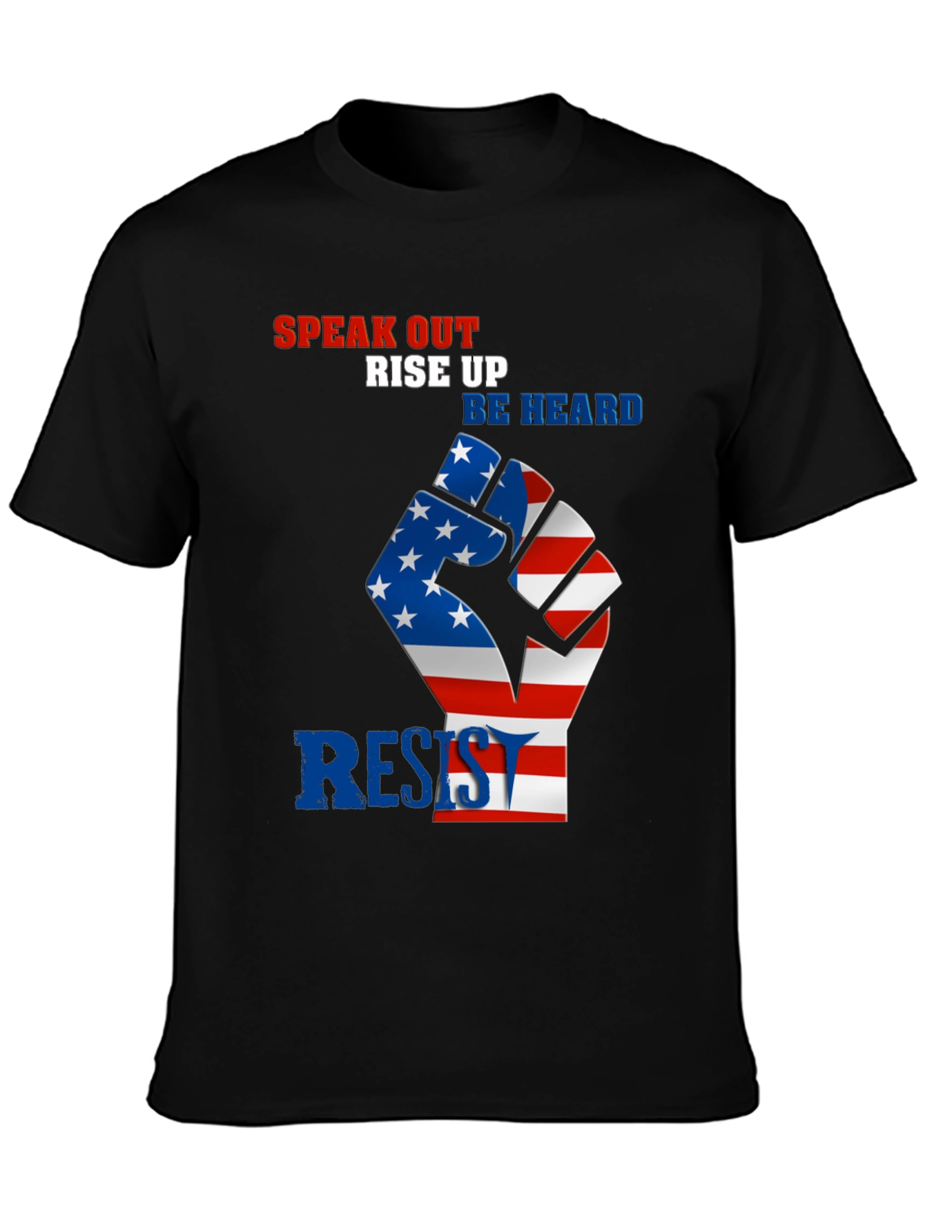 Patriotic Resist Fist Graphic T-Shirt