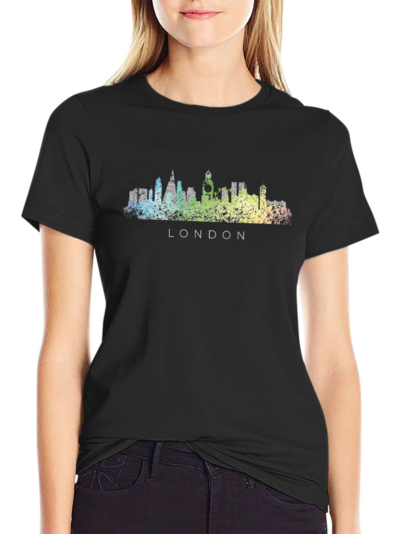London Skyline Graphic Tee - Black