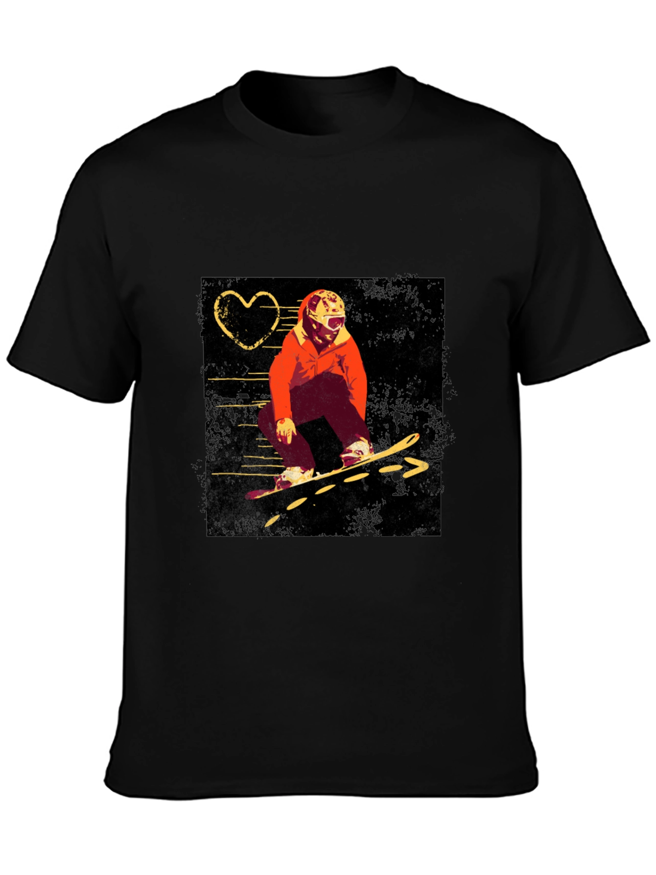 Snowboard Graphic Black T-Shirt