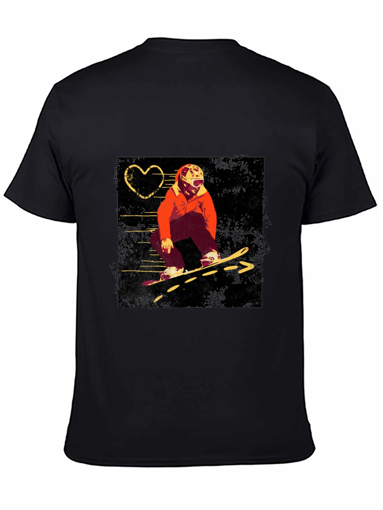 Snowboard Graphic Black T-Shirt