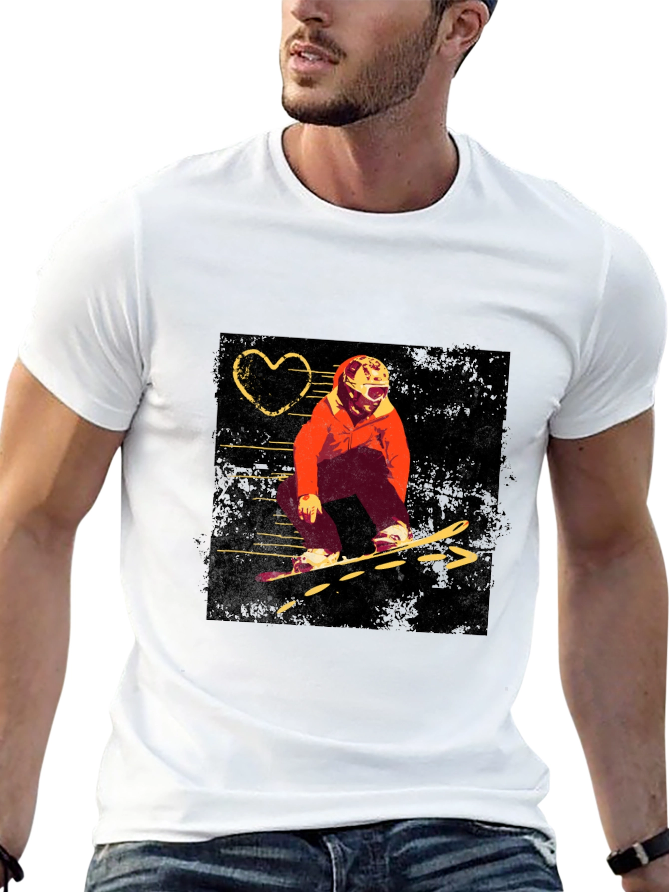 Snowboard Graphic Black T-Shirt