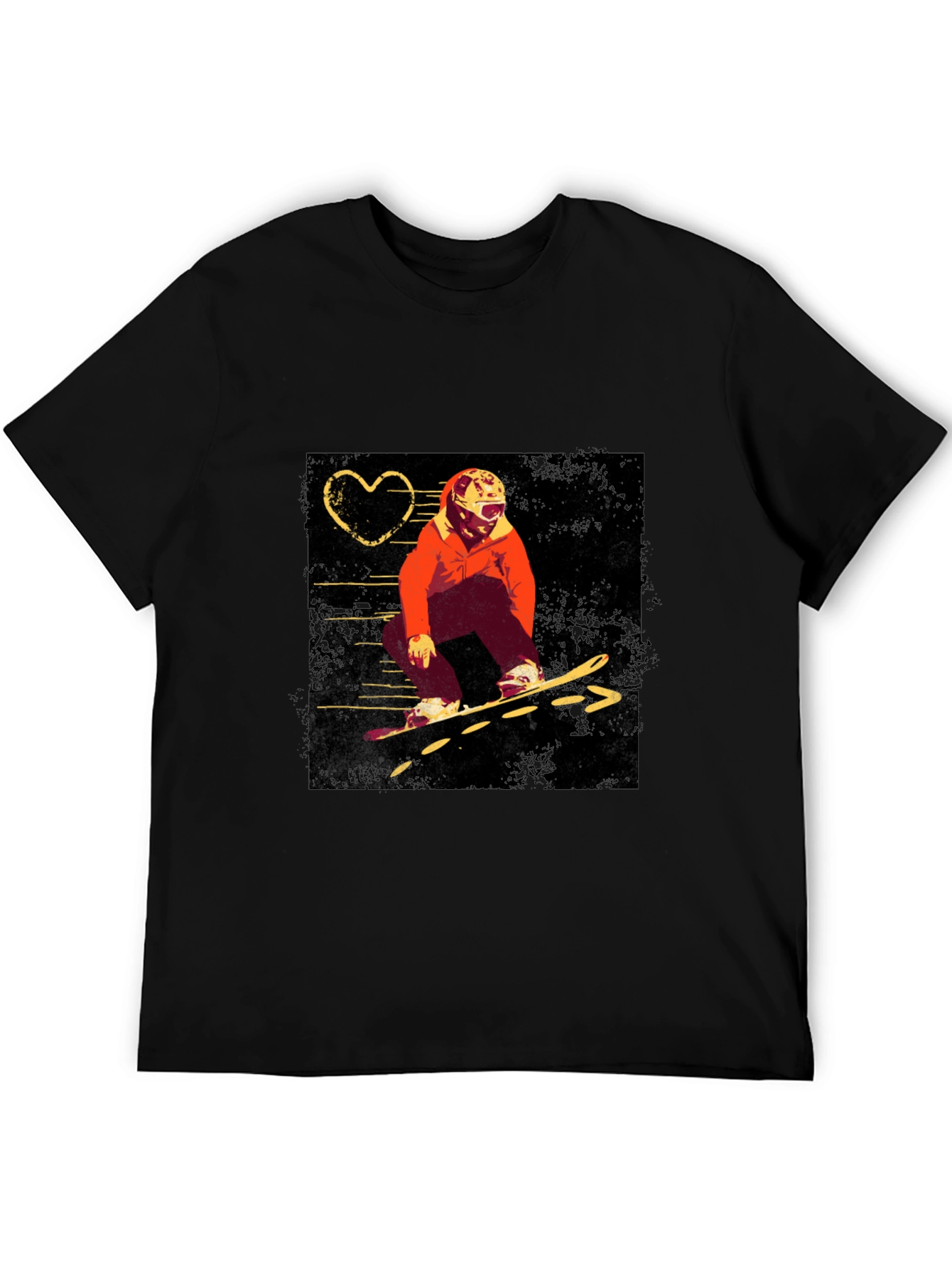 Snowboard Graphic Black T-Shirt