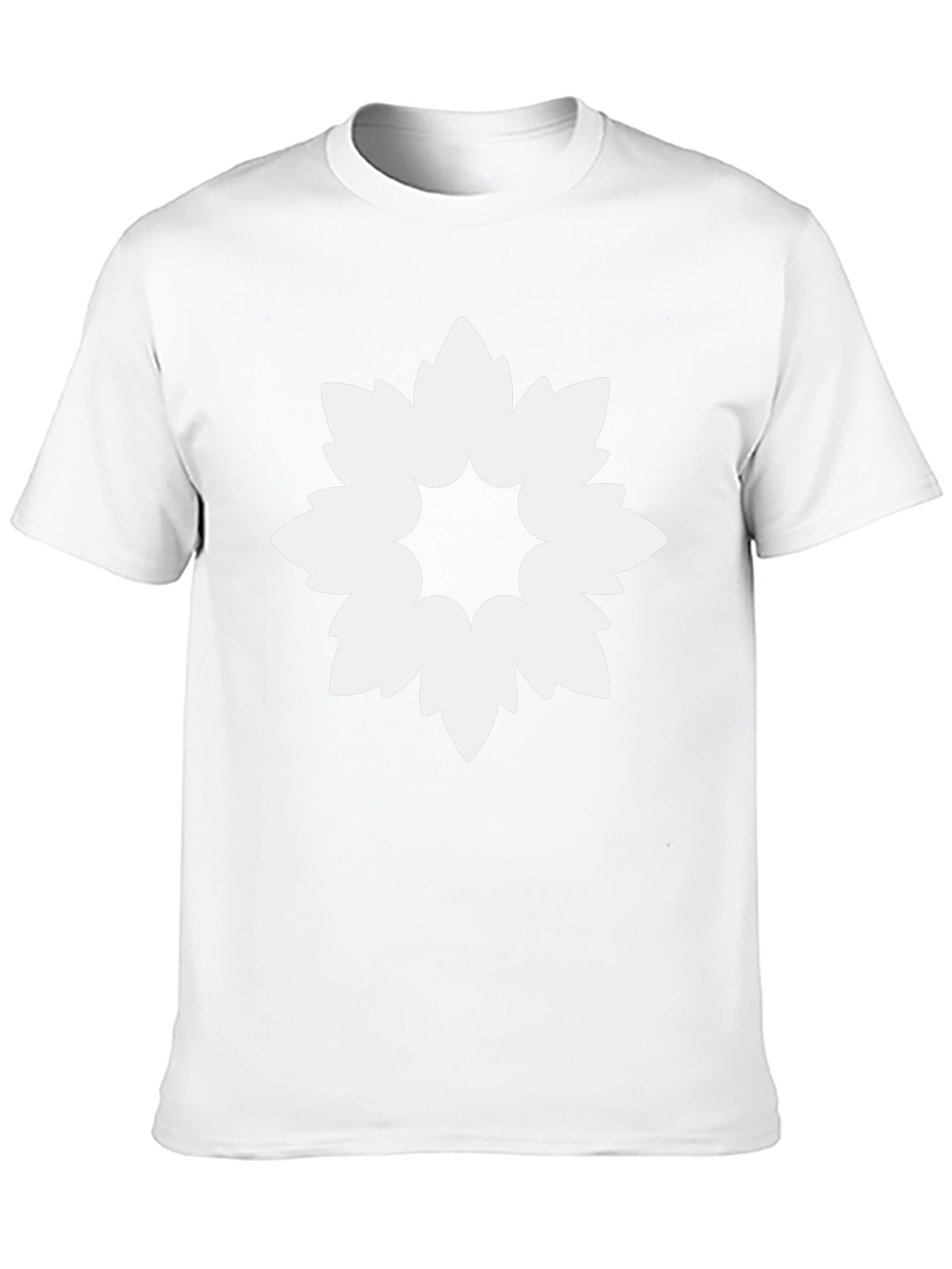 Geometric Flower Graphic Black T-Shirt