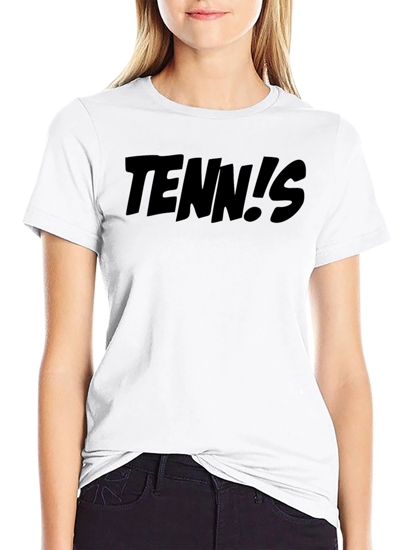 Tennis! Black Graphic T-Shirt