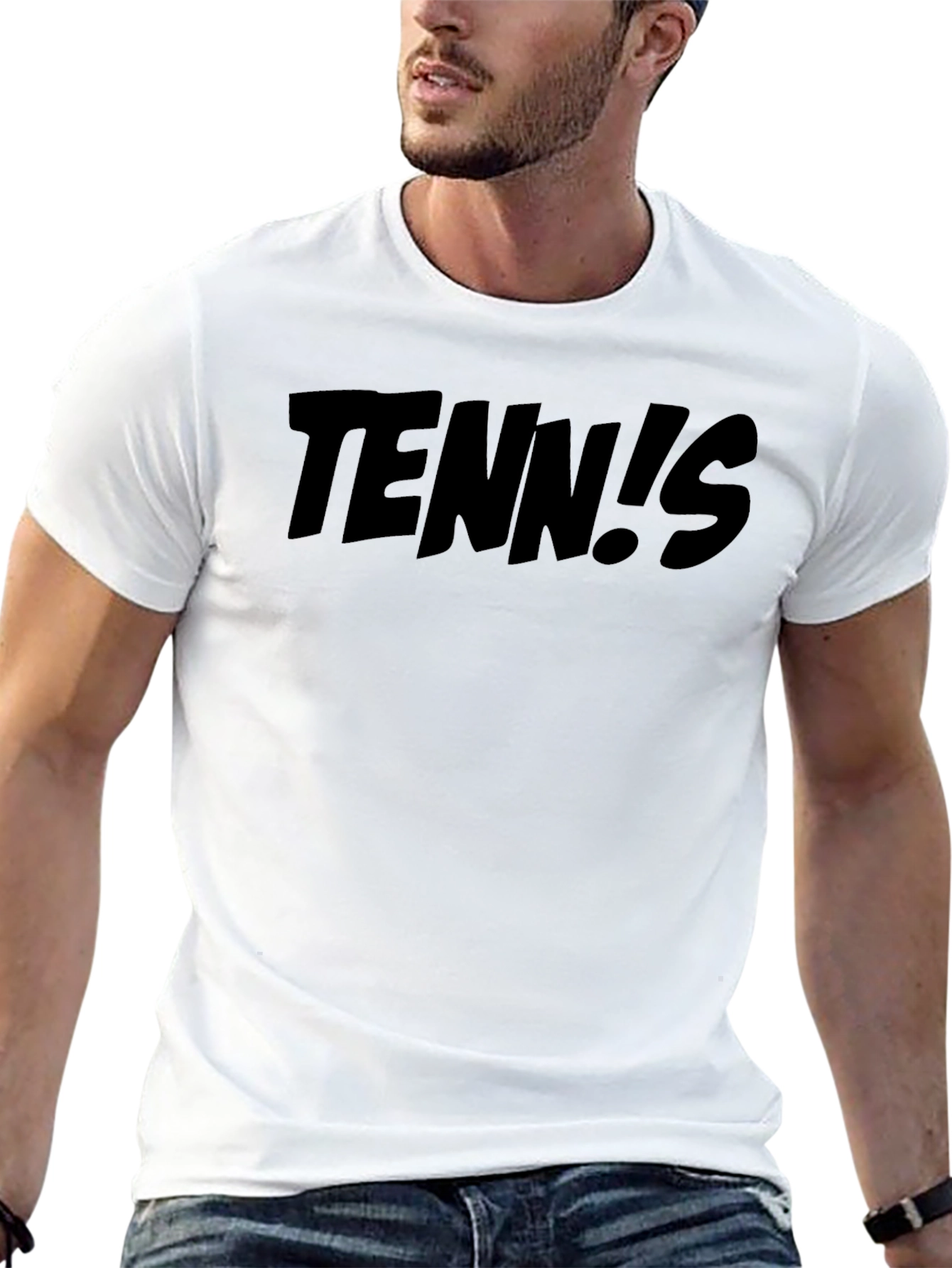Tennis! Black Graphic T-Shirt