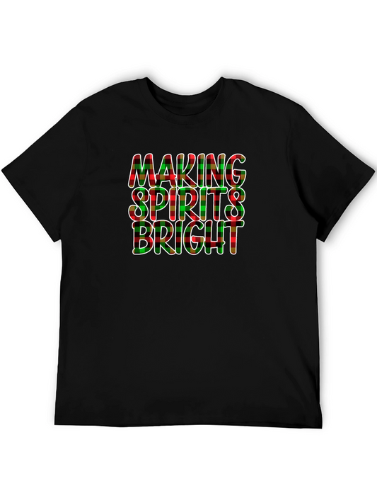 Festive Holiday Plaid Making Spirits Bright T-Shirt