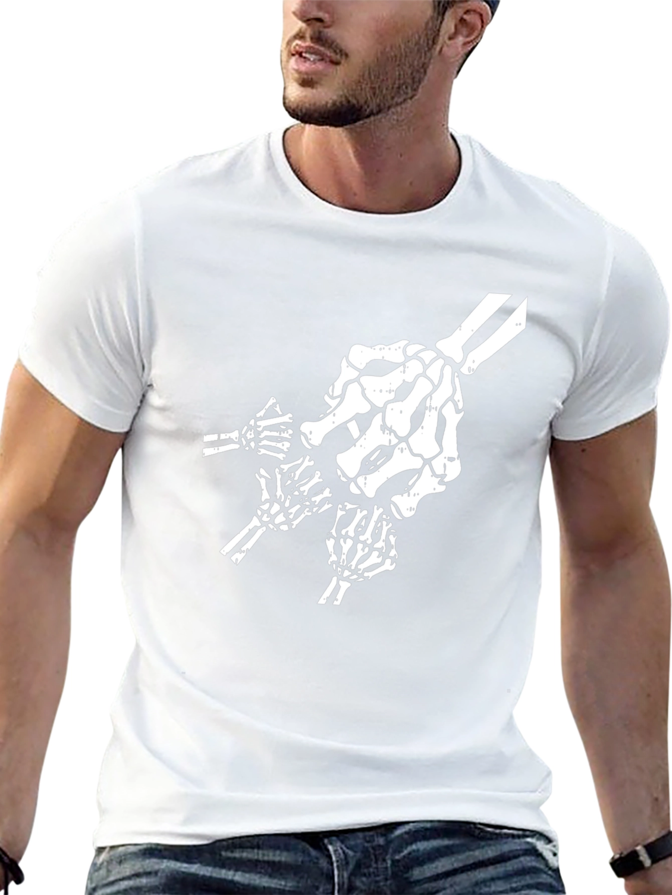 Skeleton Hand Graphic Black Tee