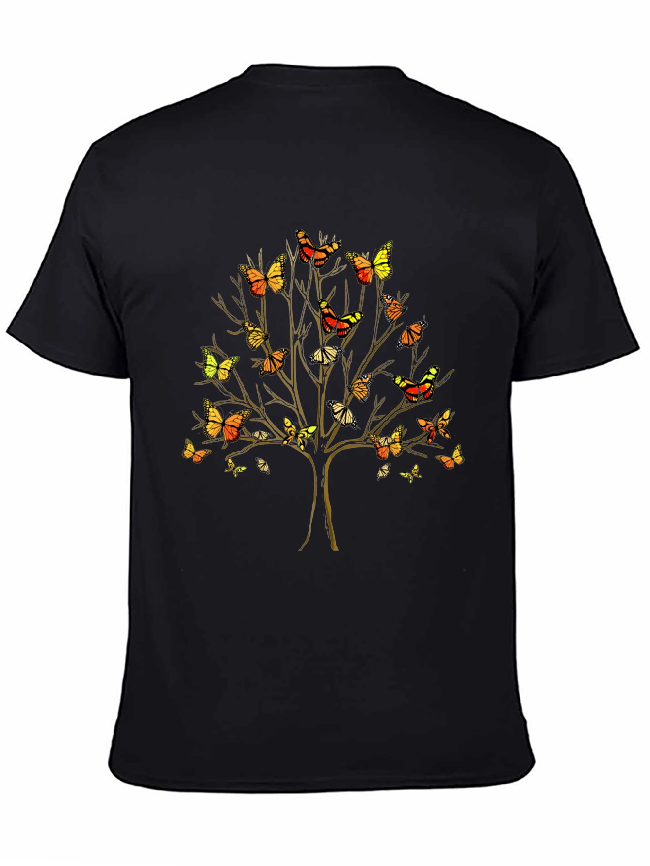 Butterfly Tree Graphic Tee - Unique Nature Inspired T-Shirt