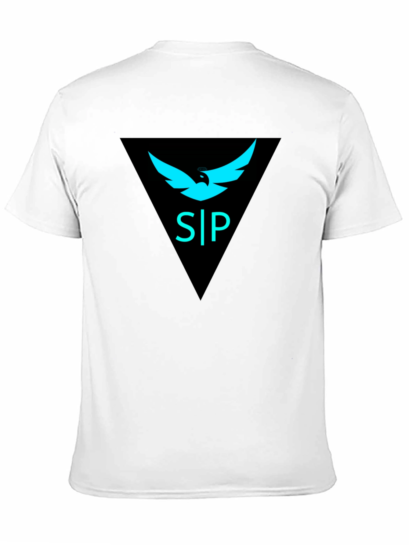 Black T-Shirt with Abstract Graphic Design