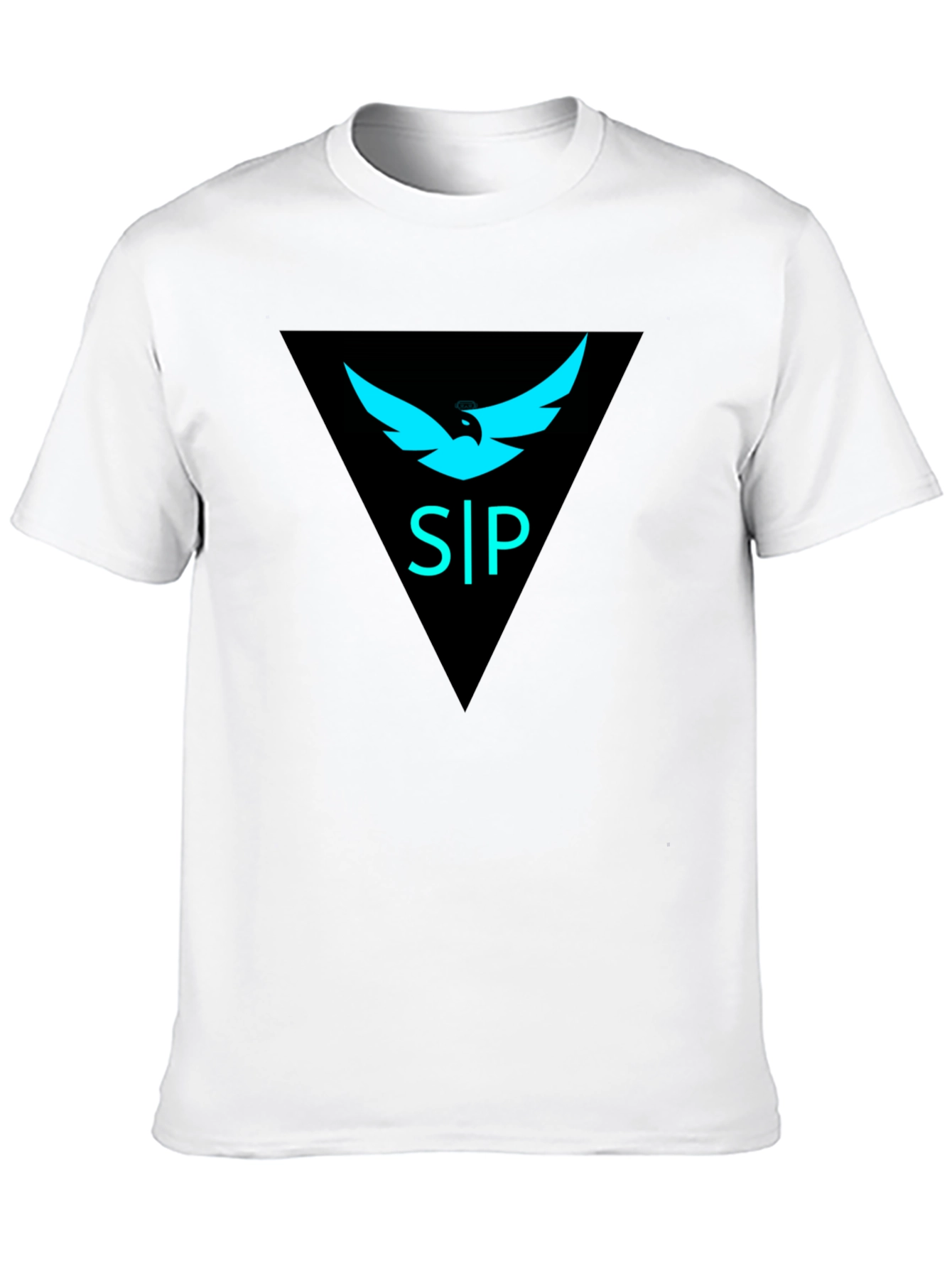 Black T-Shirt with Abstract Graphic Design