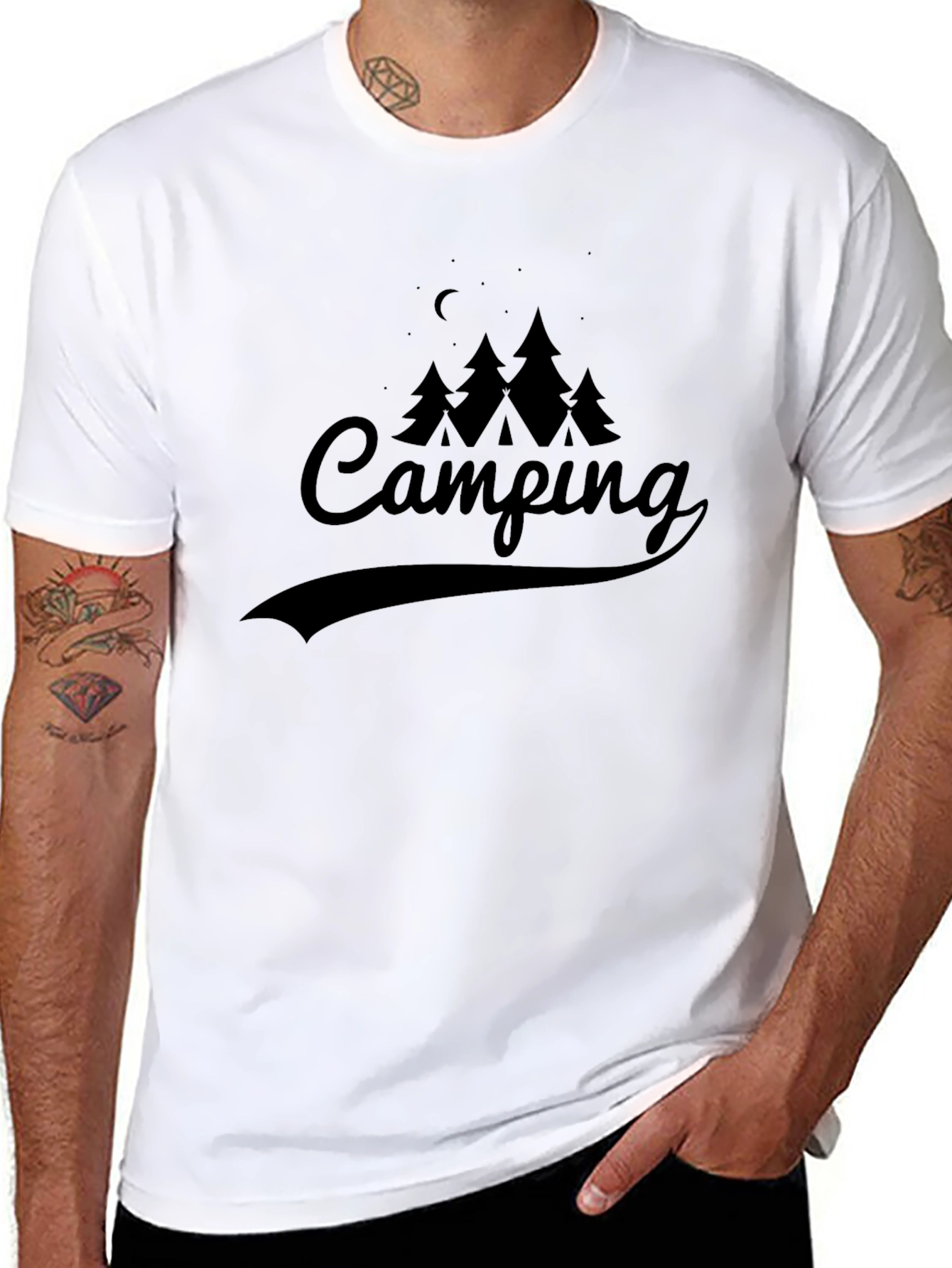 Camping Graphic Print T-Shirt
