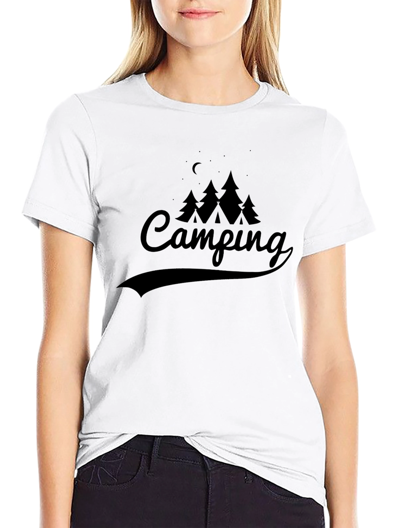 Camping Graphic Print T-Shirt