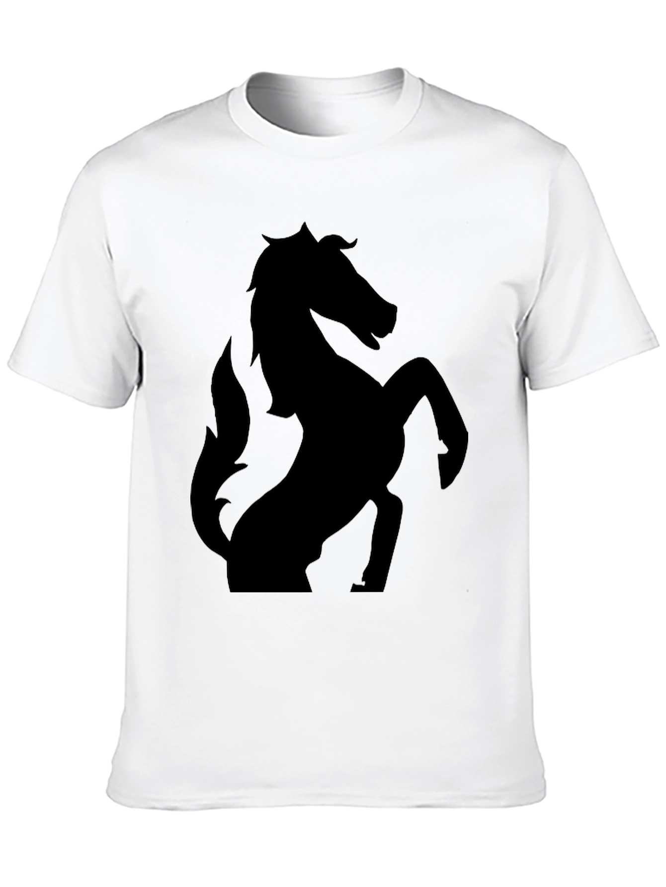 Black Horse Silhouette T-Shirt - Stylish Graphic Tee