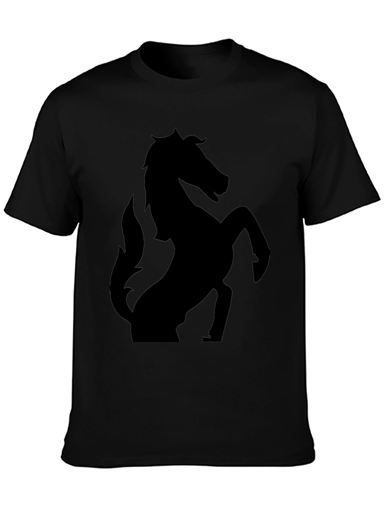 Black Horse Silhouette T-Shirt - Stylish Graphic Tee