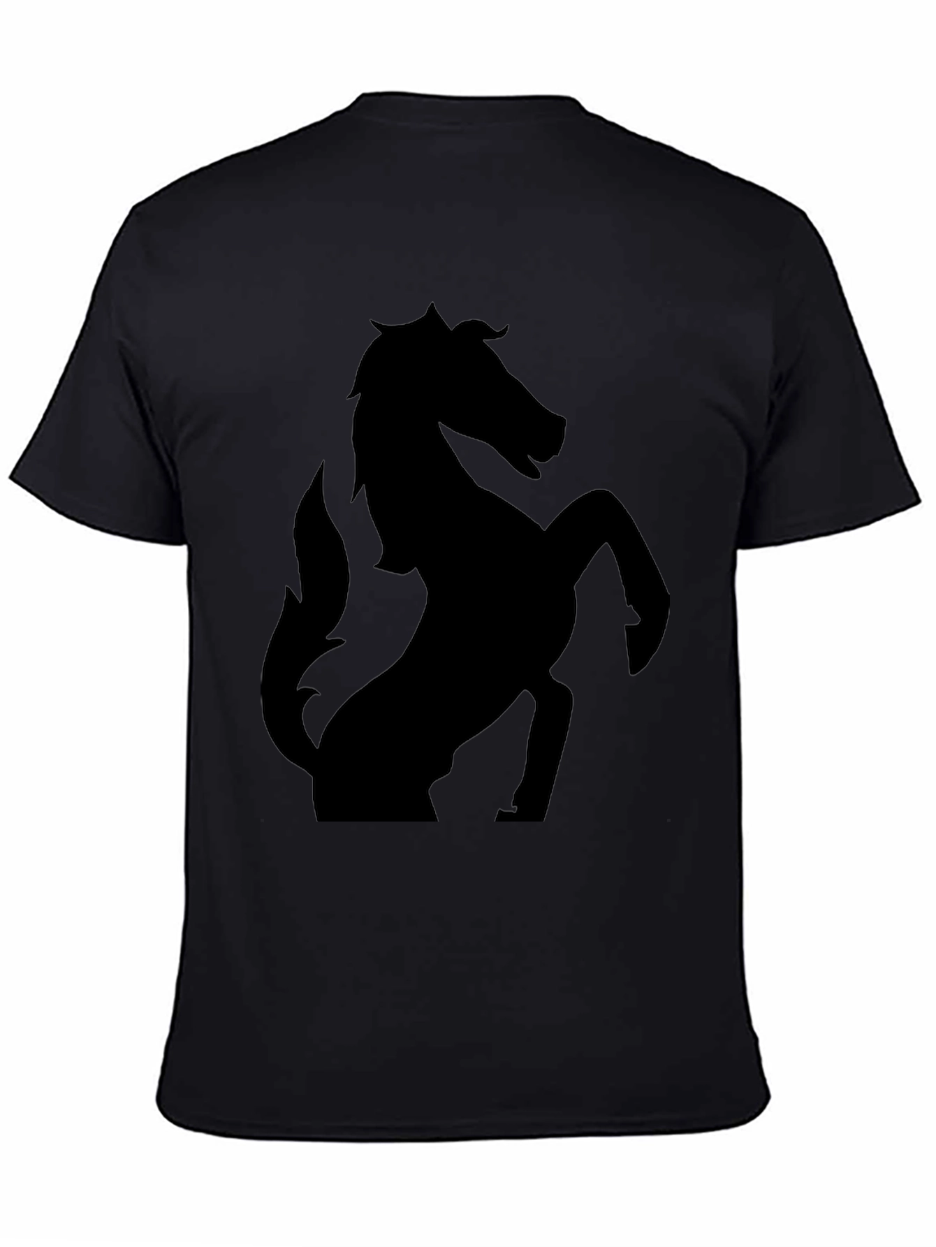 Black Horse Silhouette T-Shirt - Stylish Graphic Tee