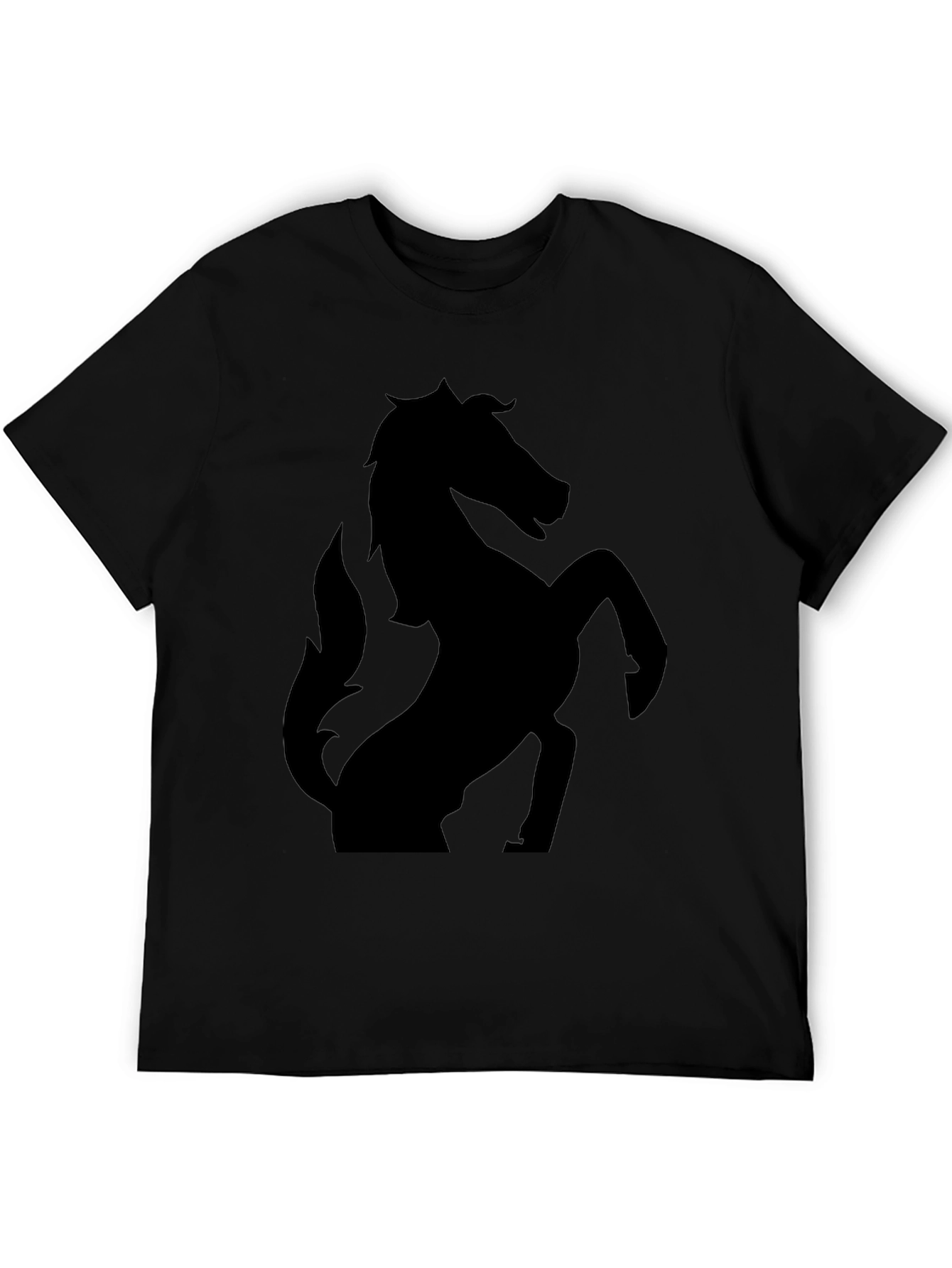 Black Horse Silhouette T-Shirt - Stylish Graphic Tee
