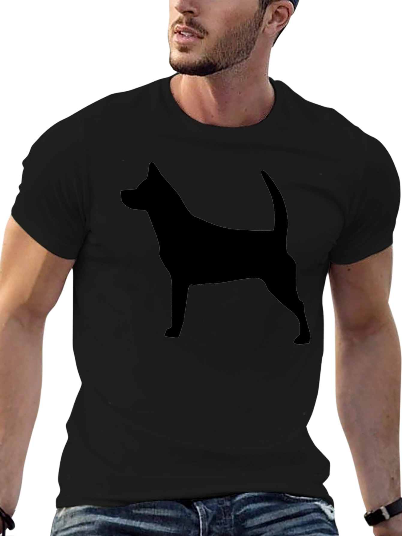 Dog Silhouette T-Shirt - Casual Comfort