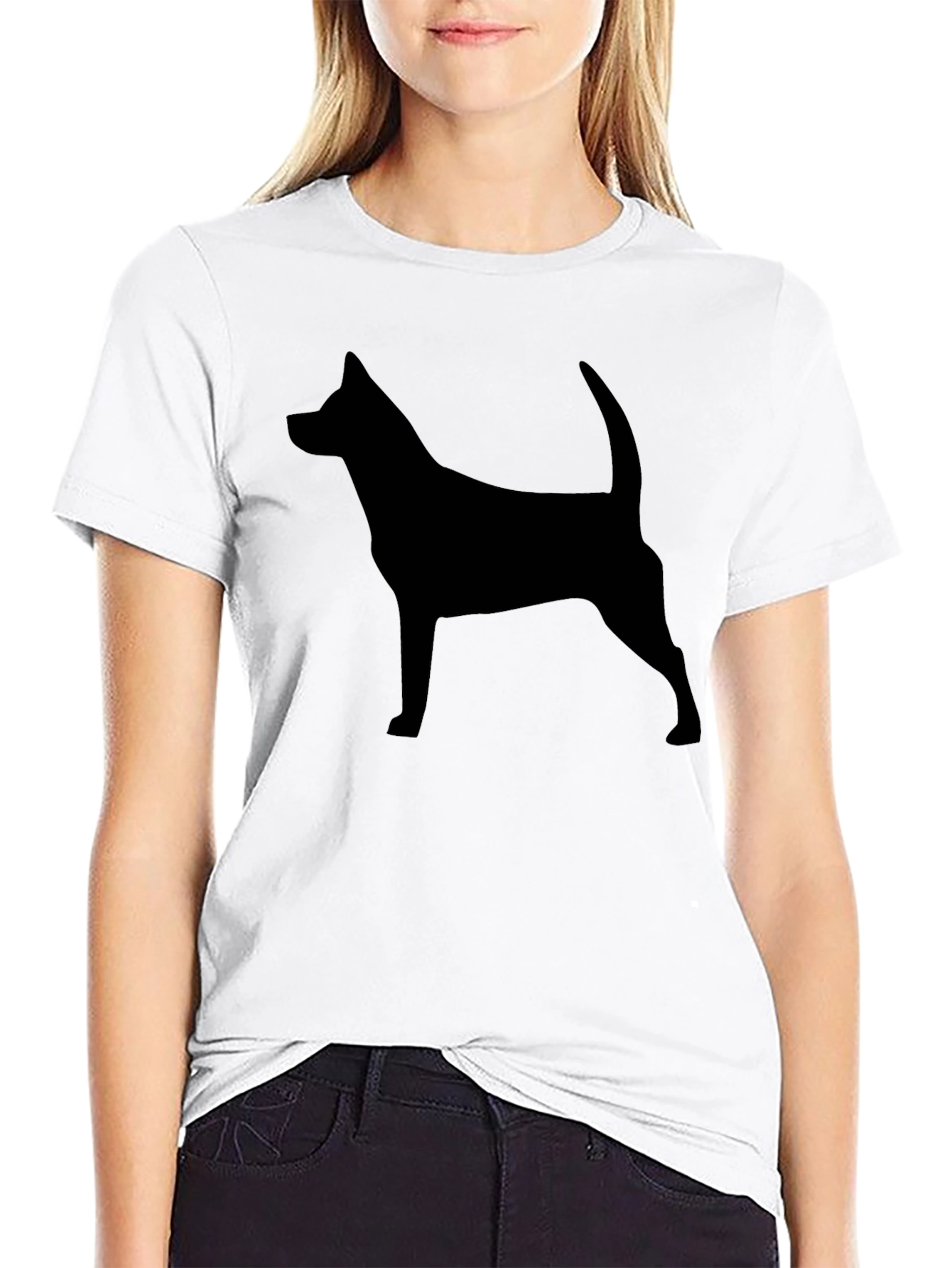 Dog Silhouette T-Shirt - Casual Comfort