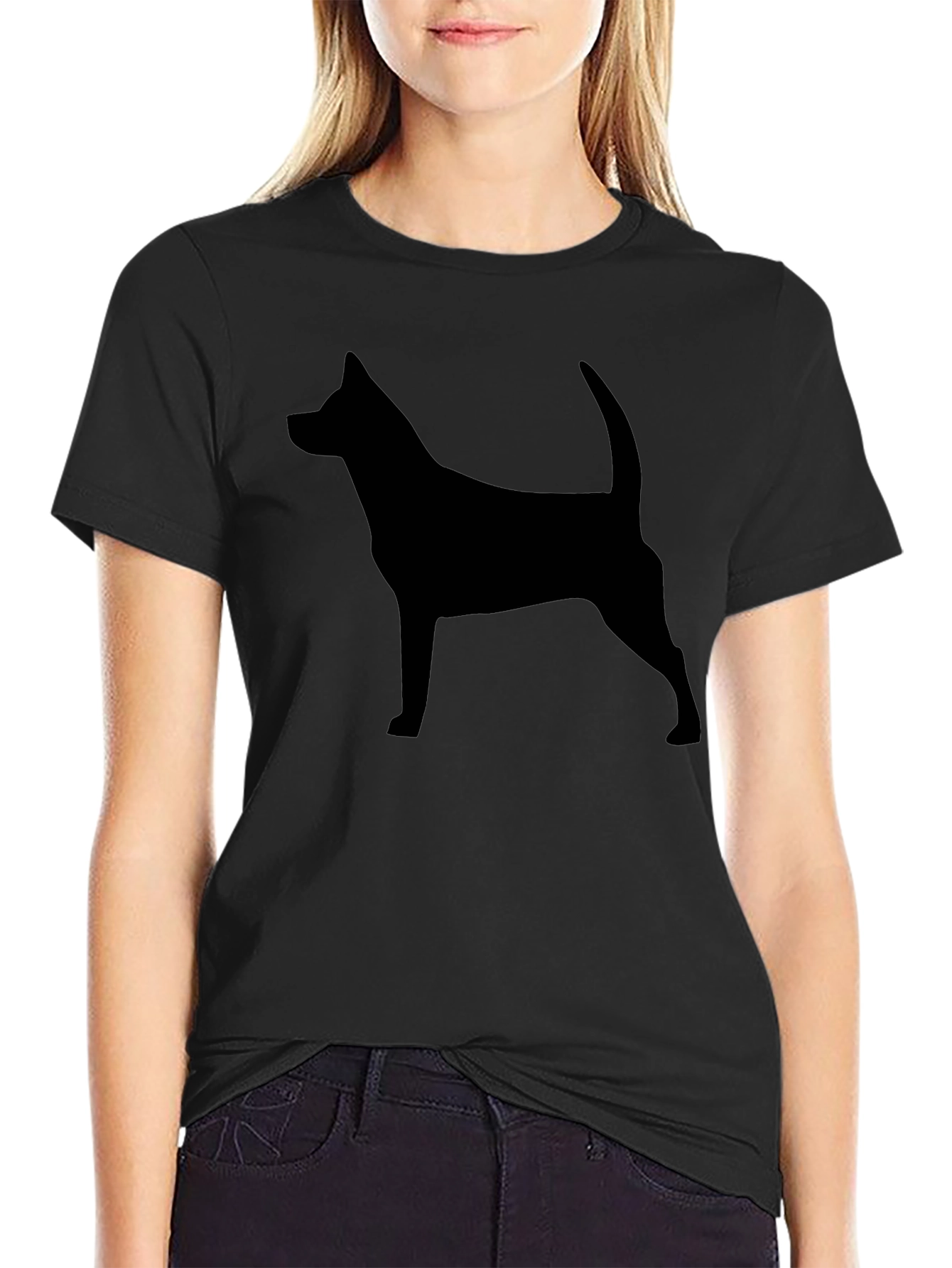 Dog Silhouette T-Shirt - Casual Comfort