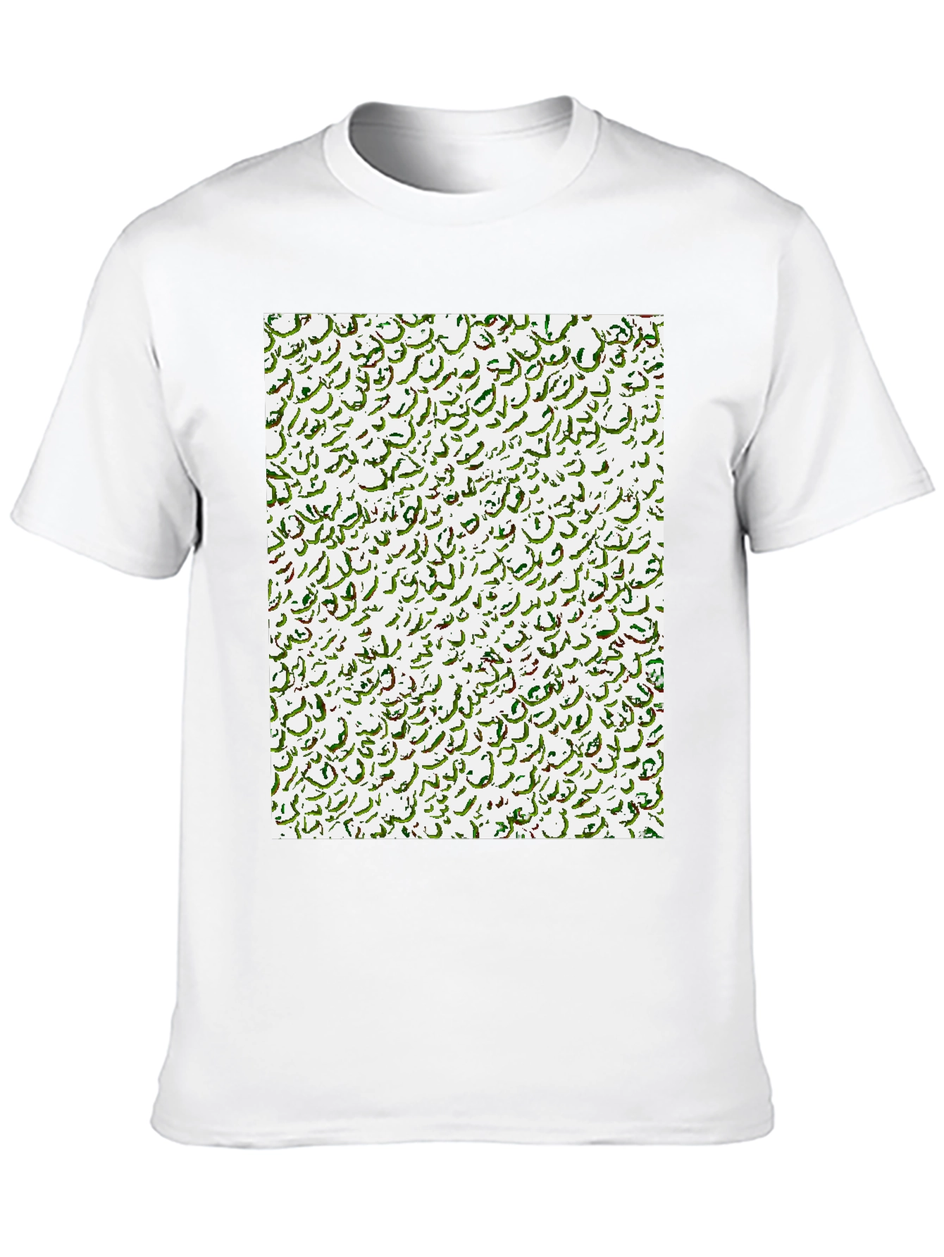 Abstract Calligraphy Print Black T-Shirt