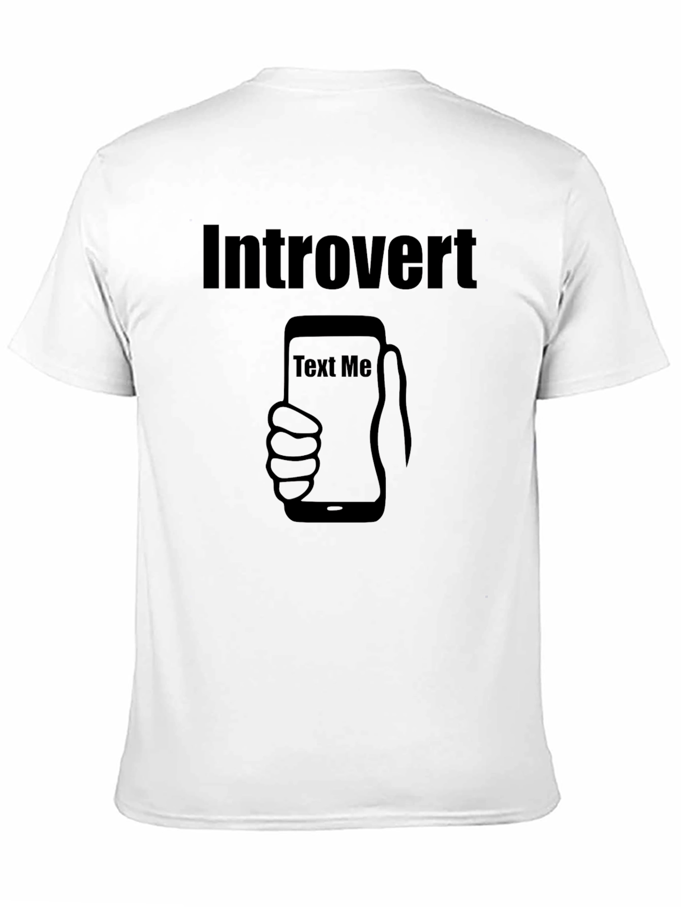 Introvert Text Me Black T-Shirt