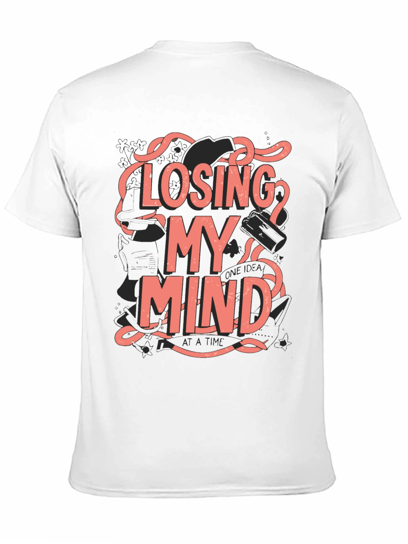 Losing My Mind Graphic Tee - Black