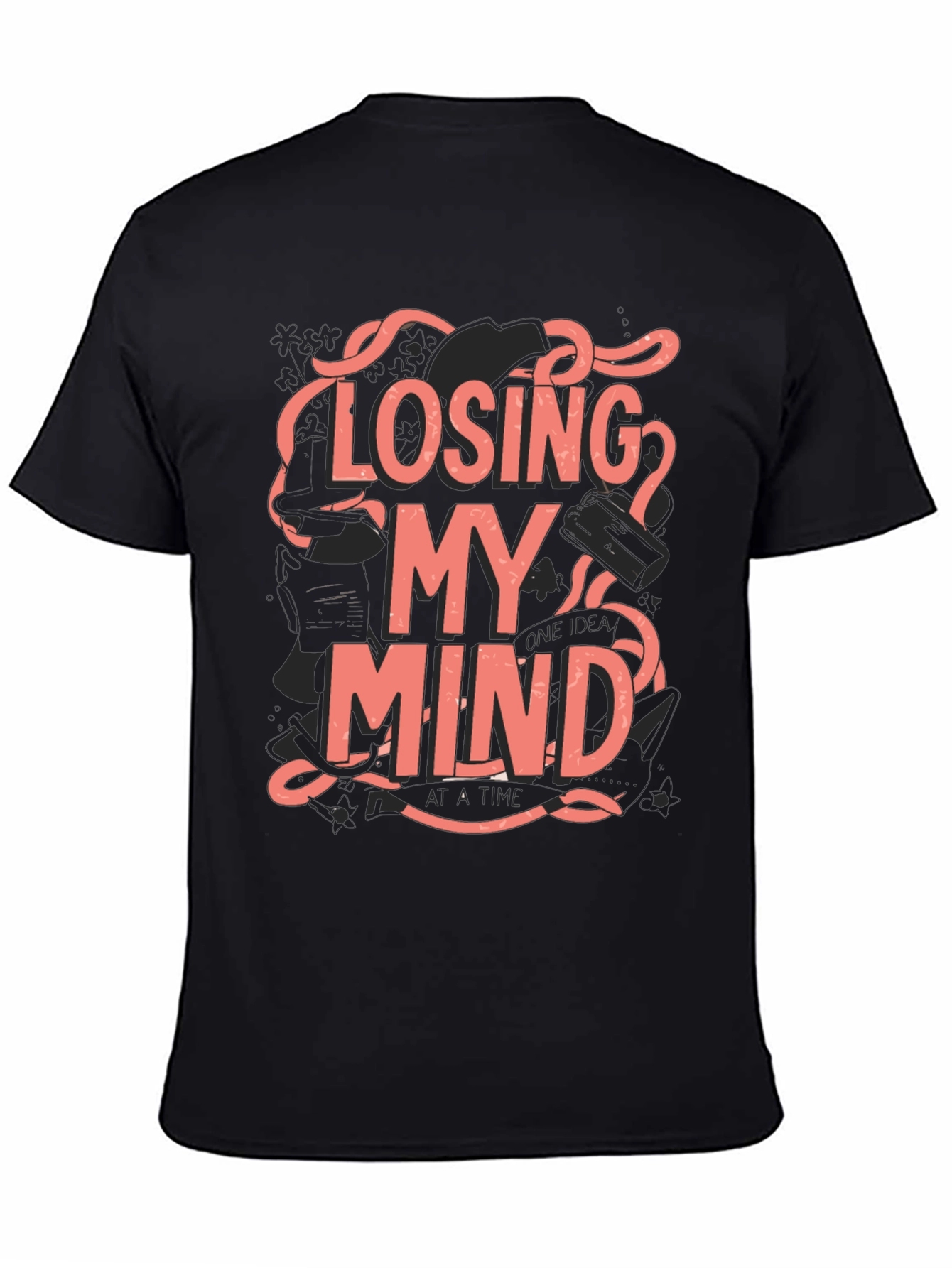 Losing My Mind Graphic Tee - Black