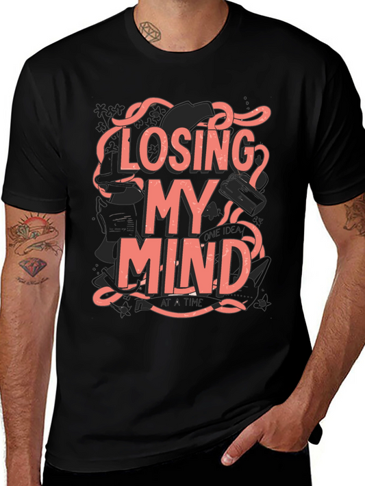 Losing My Mind Graphic Tee - Black
