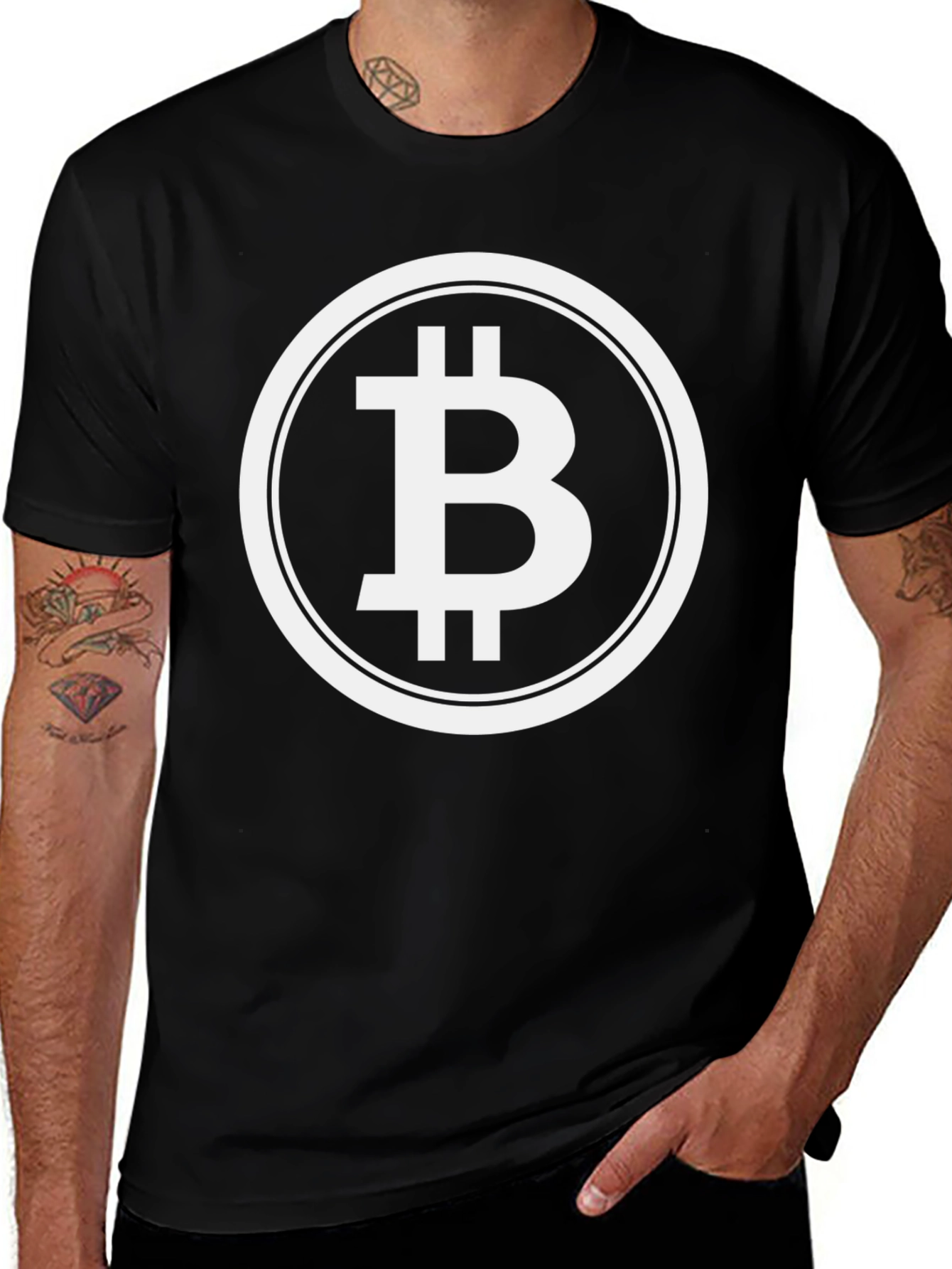 Bitcoin Logo Graphic Tee - Crypto Enthusiast T-Shirt