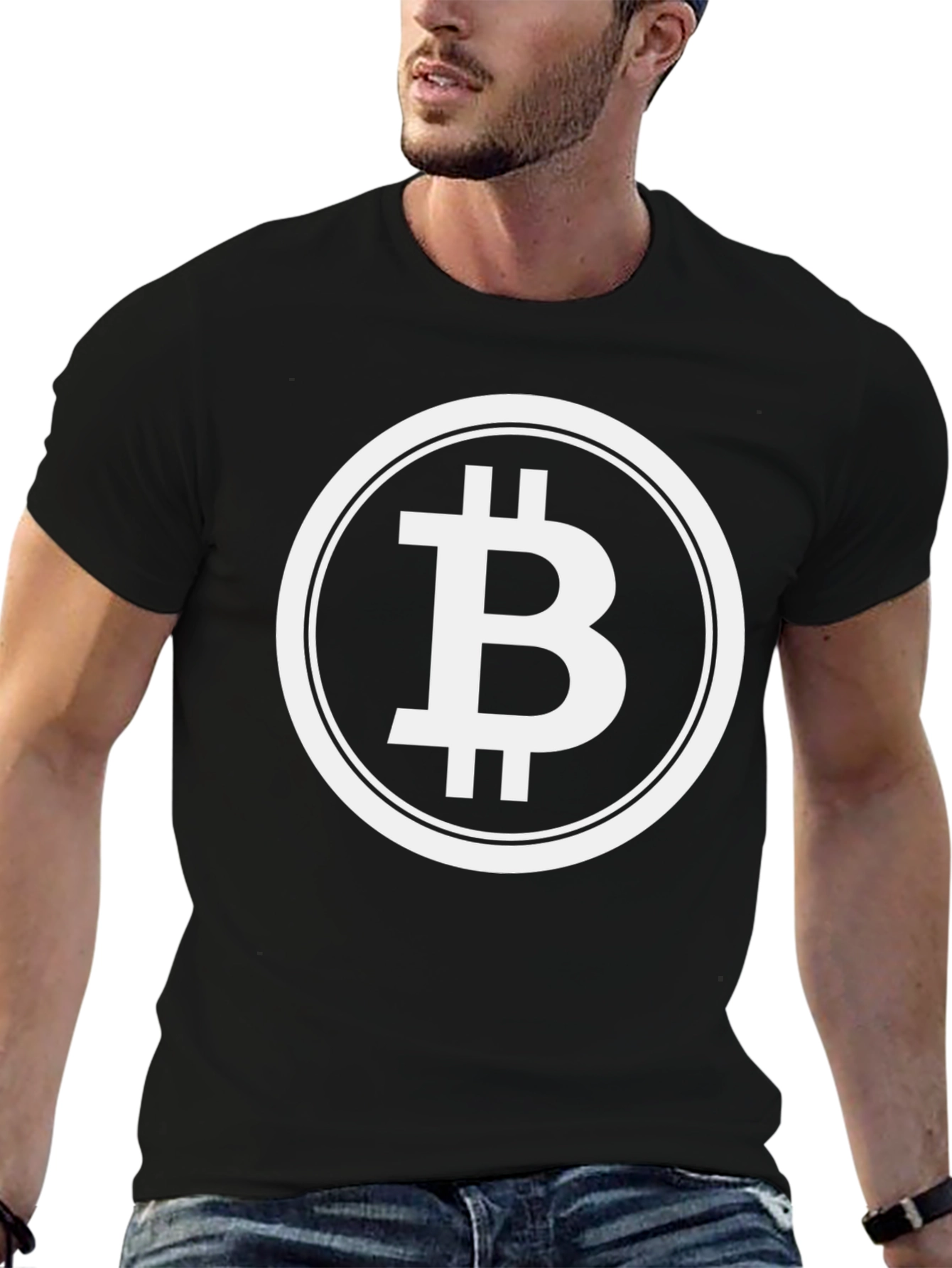 Bitcoin Logo Graphic Tee - Crypto Enthusiast T-Shirt
