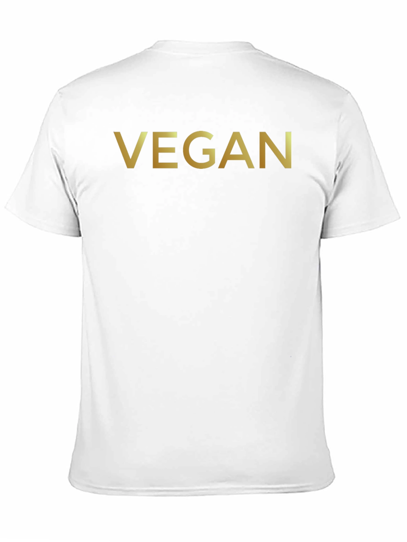 Vegan Statement T-Shirt - Stylish Gold Lettering