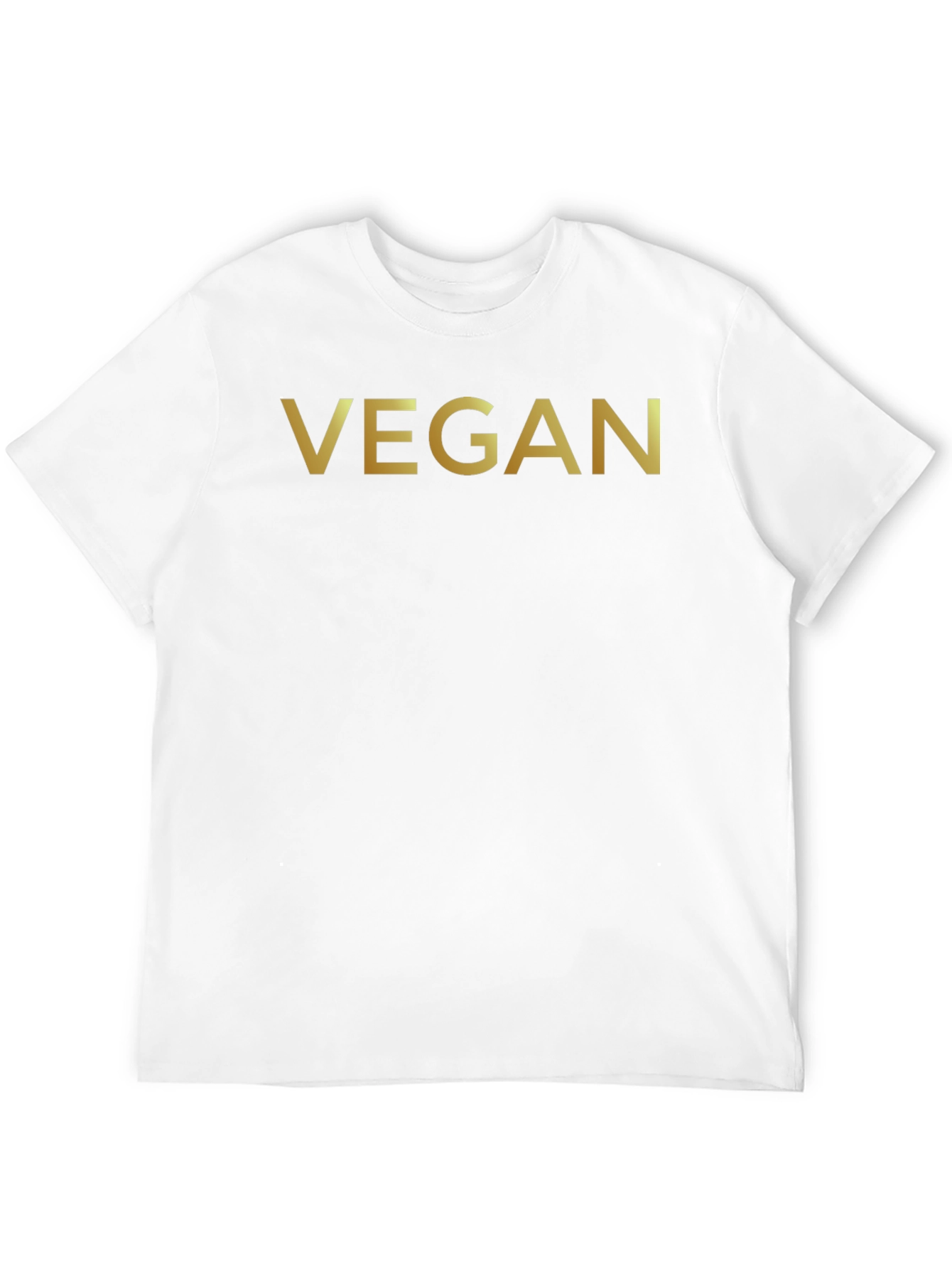 Vegan Statement T-Shirt - Stylish Gold Lettering