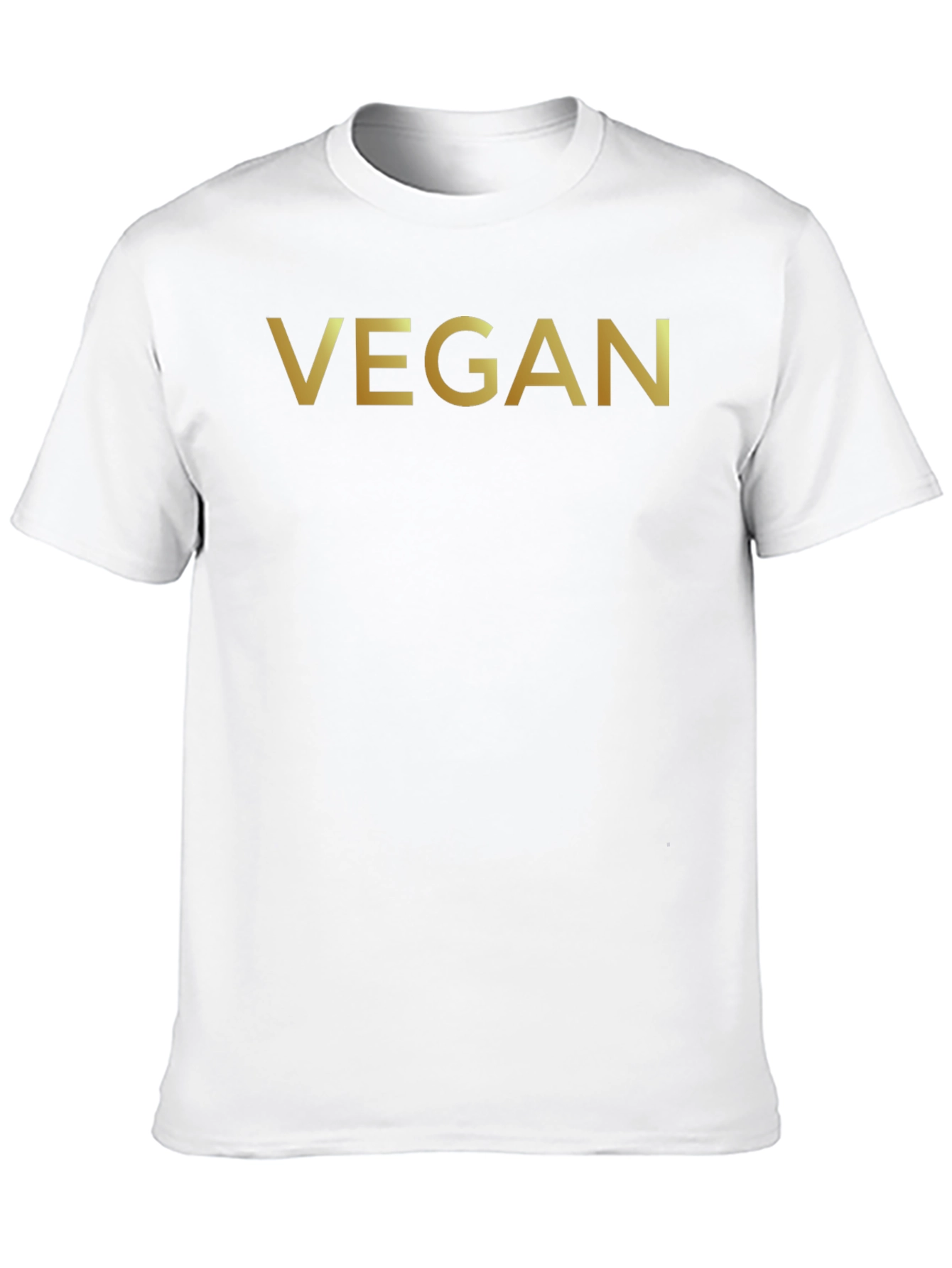 Vegan Statement T-Shirt - Stylish Gold Lettering
