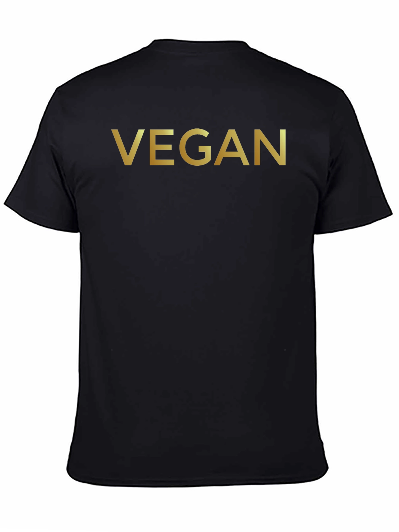 Vegan Statement T-Shirt - Stylish Gold Lettering