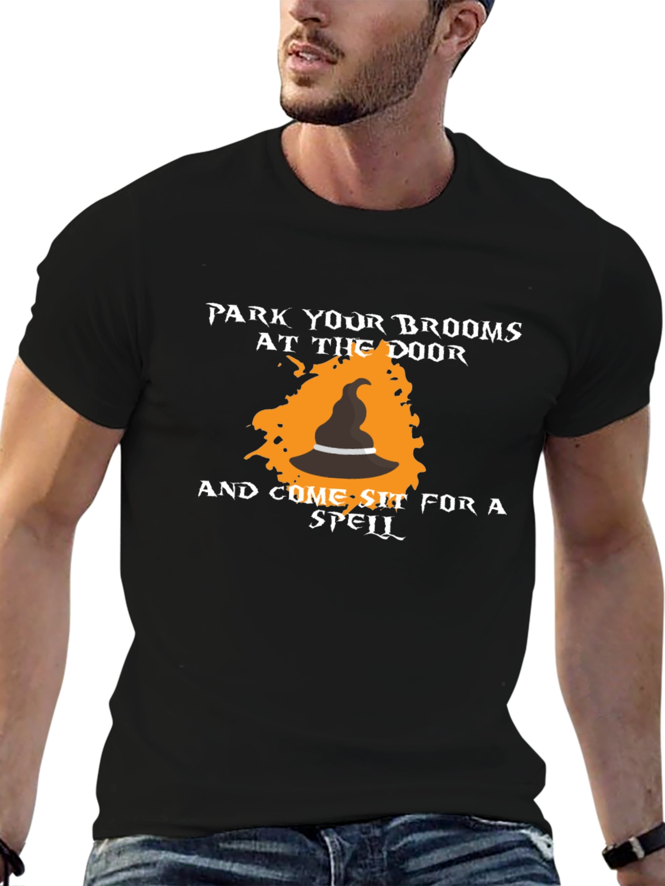 Halloween Witch Broom T-Shirt